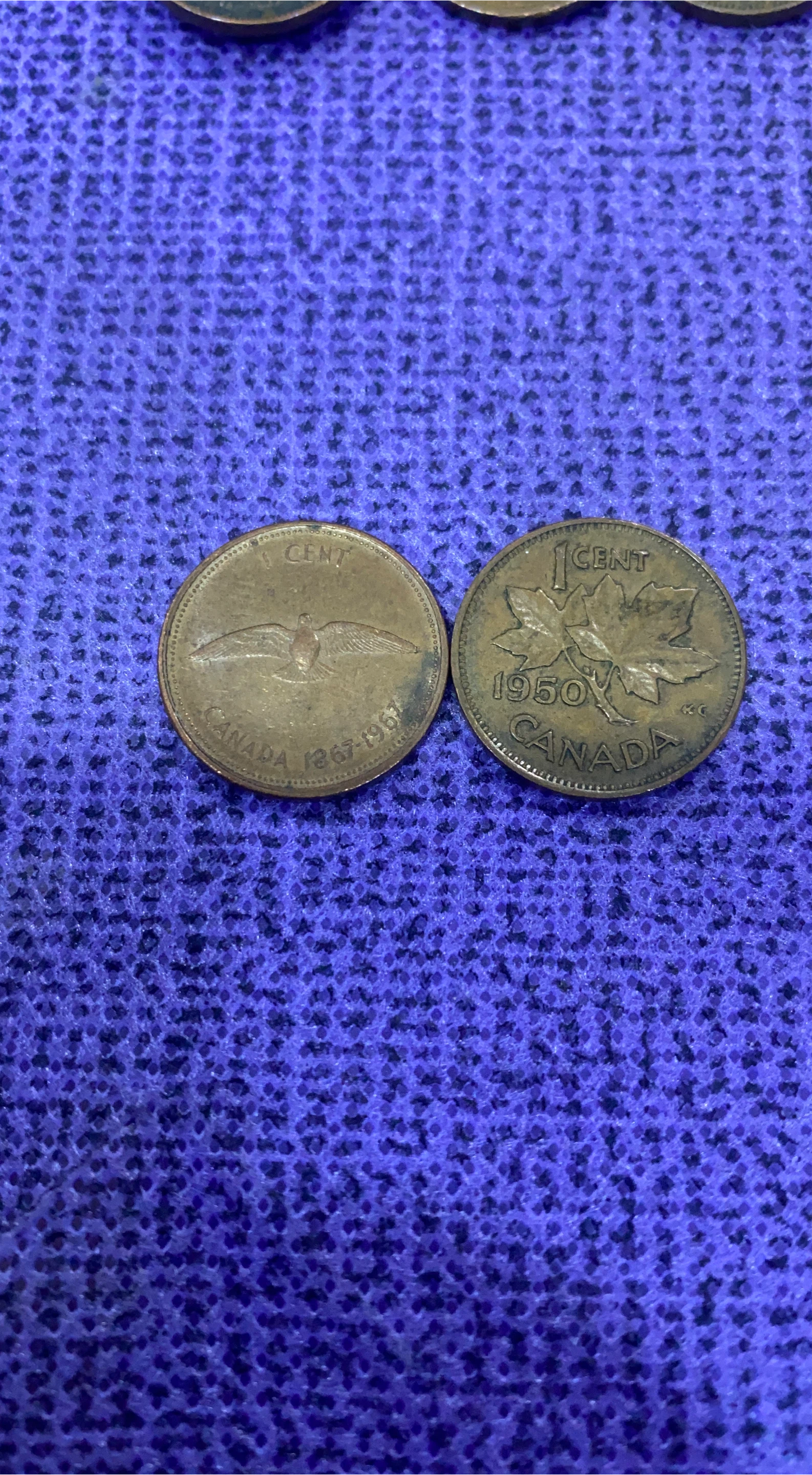 Canadian Penny Coins - Vintage thumbnail