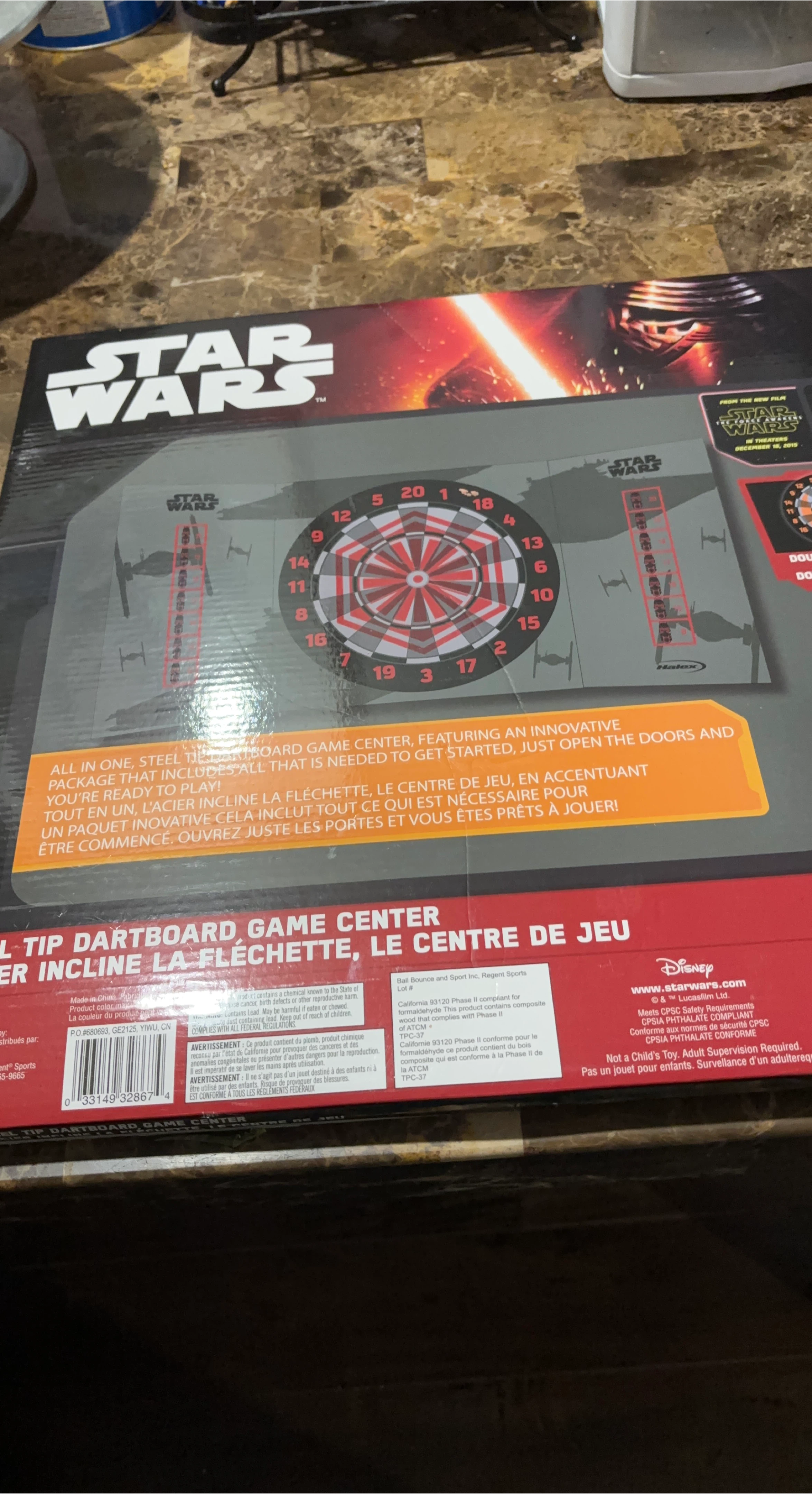 Star Wars Dartboard Game Center - Like New!