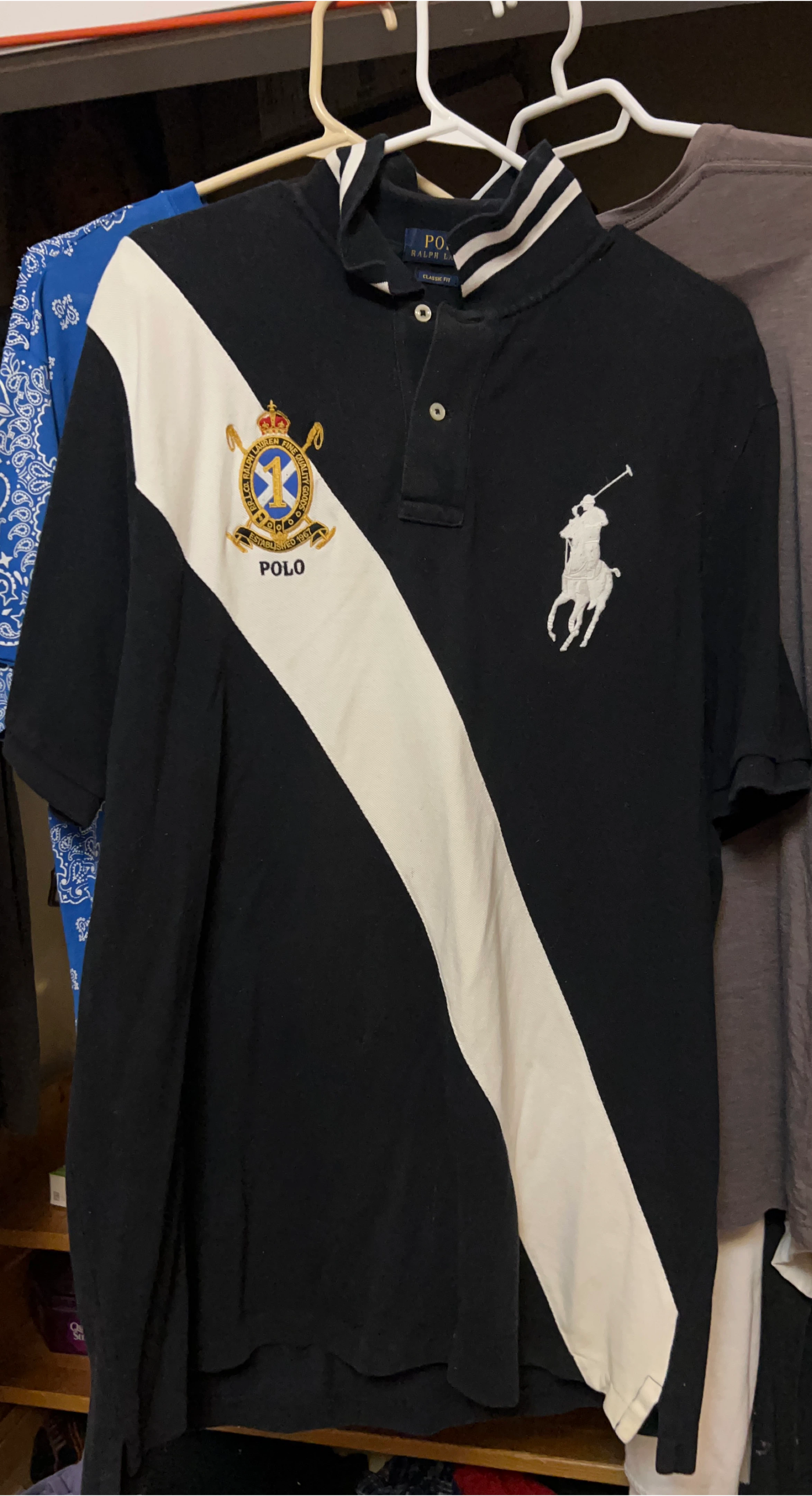 Ralph Lauren Polo Shirt - Black & White thumbnail