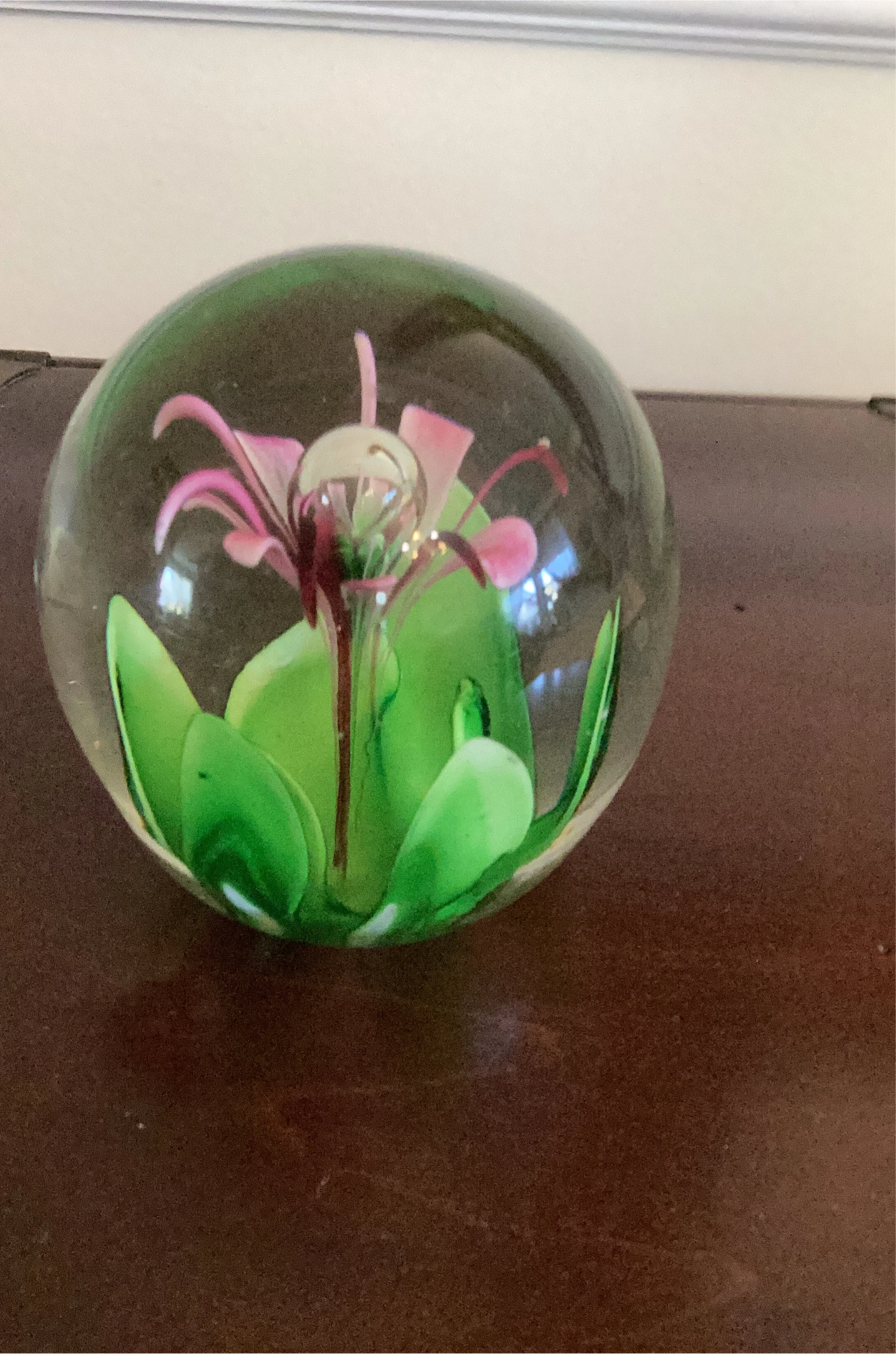 Glass Flower Paperweight thumbnail