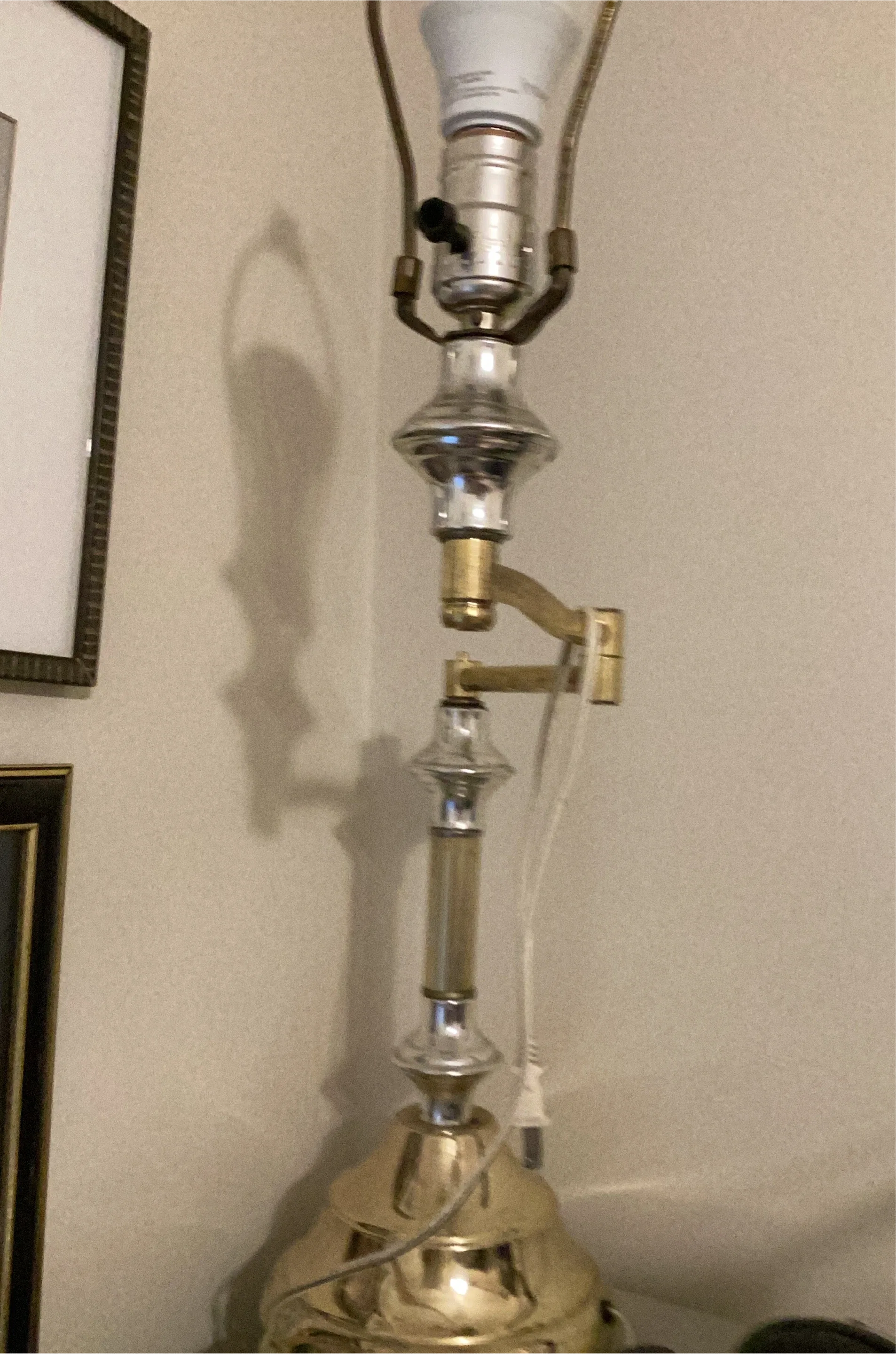 Brass & Silver Articulating Desk Lamp