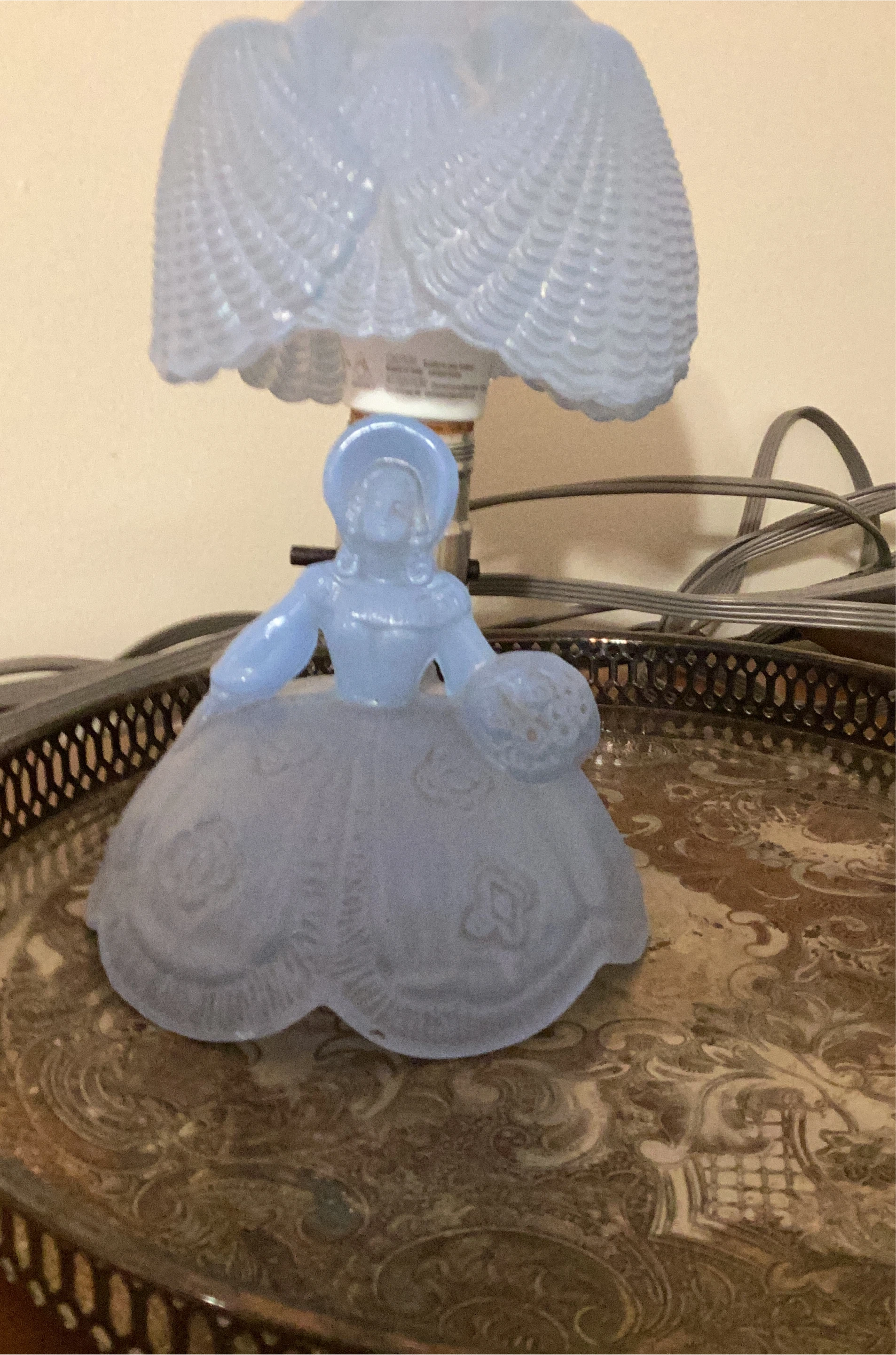Vintage Blue Lady Lamp thumbnail