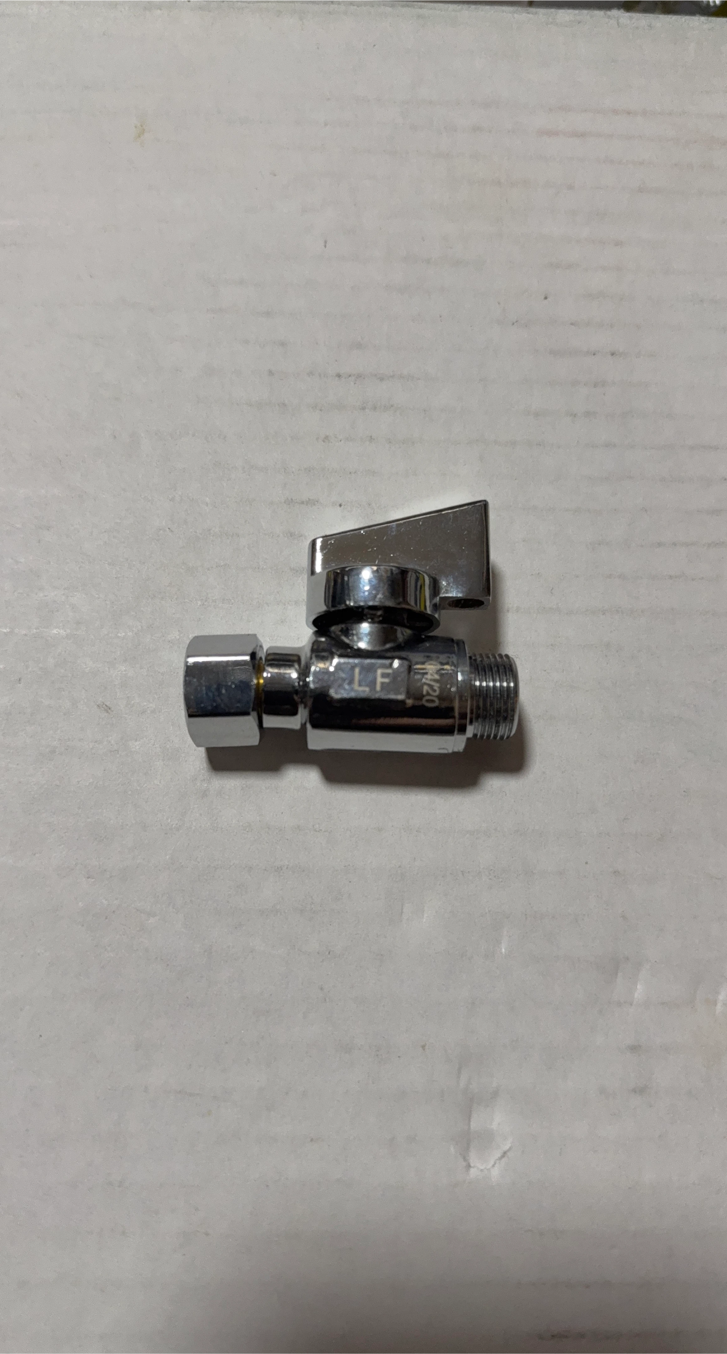 NEW Straight Stop Valve - 3/8" x 3/8" - Chrome