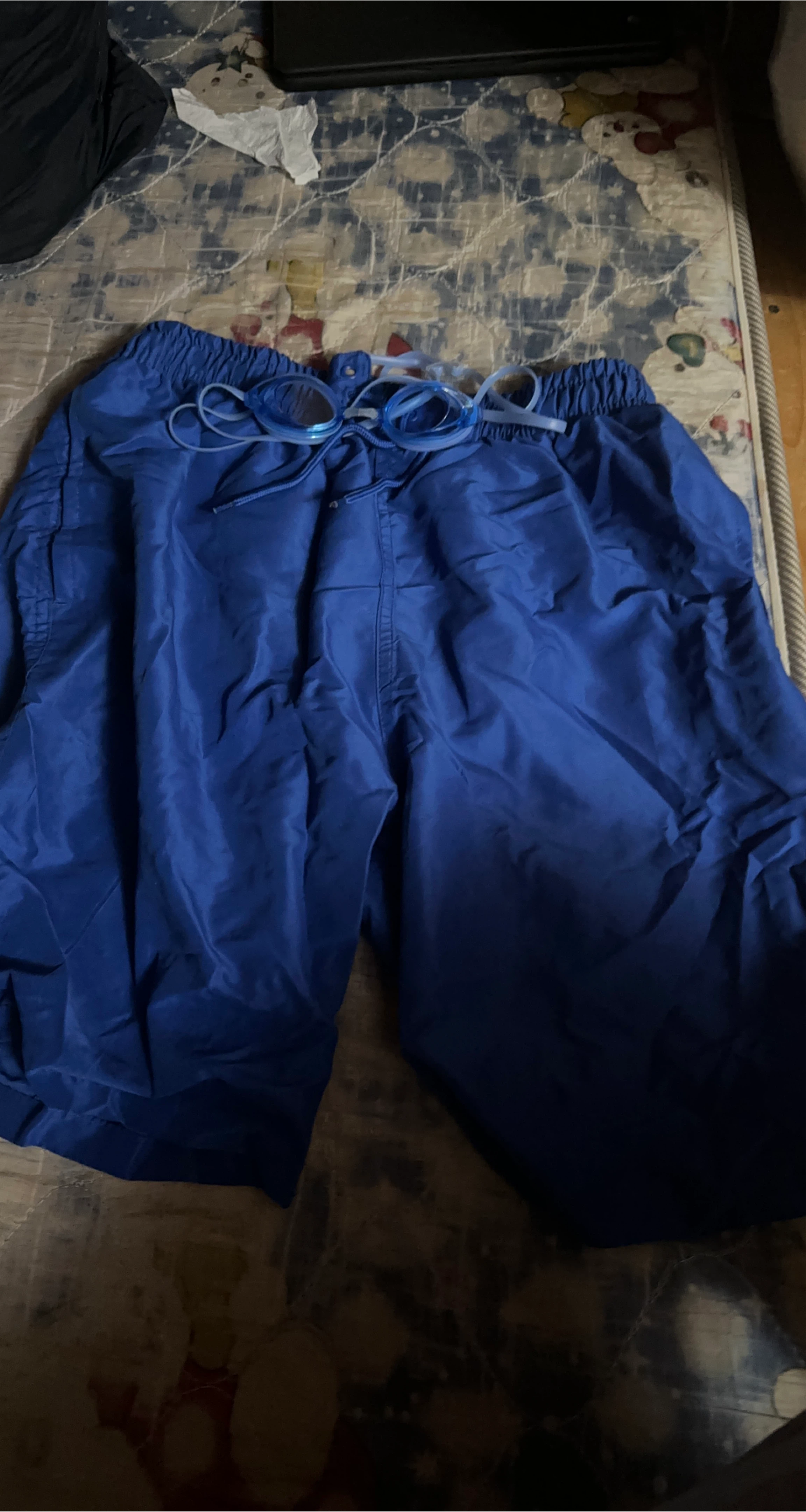 Blue Swim Trunks & Goggles Set thumbnail
