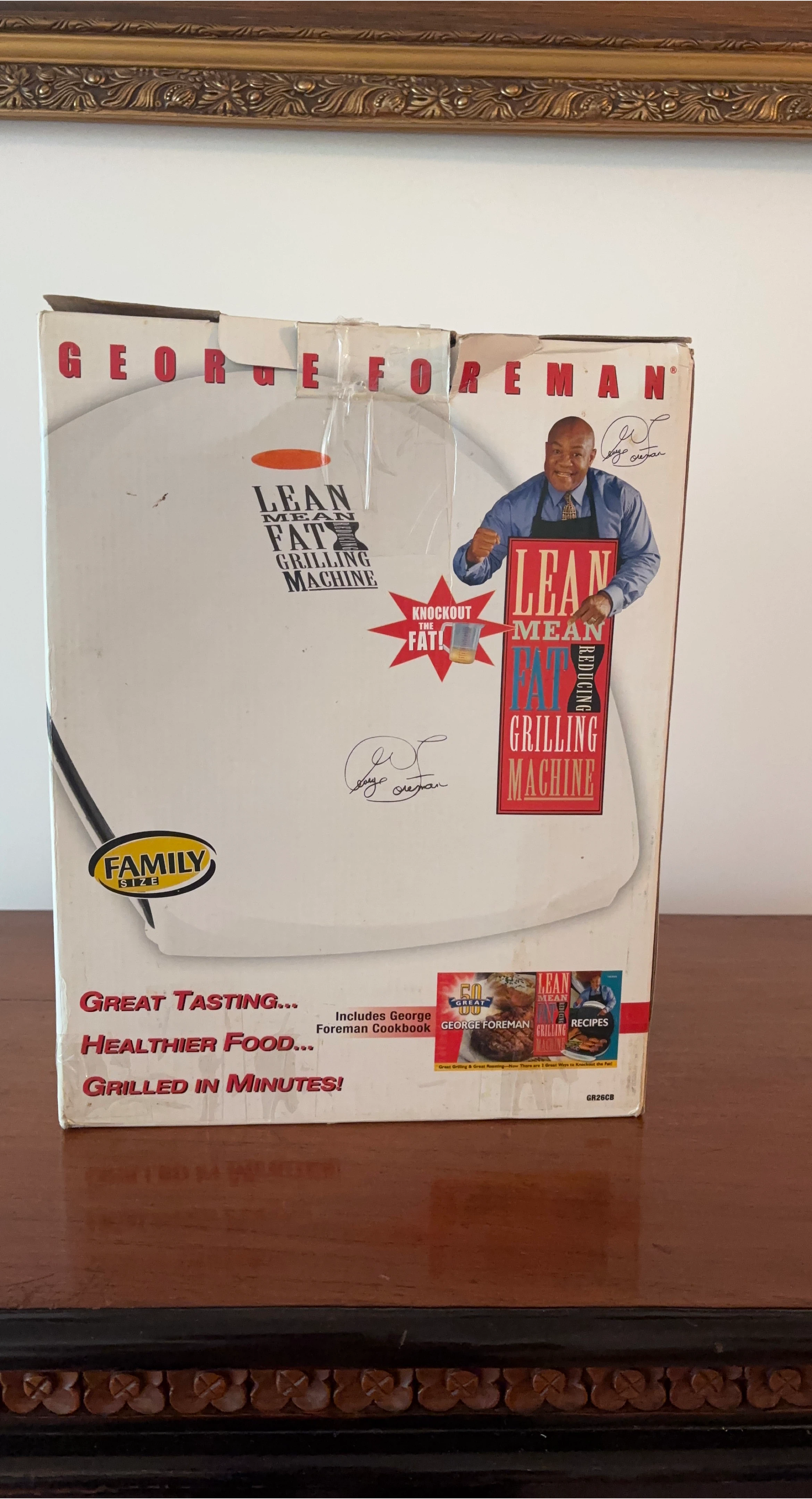 New  George Foreman Lean Mean Fat Reducing Grilling Machine thumbnail