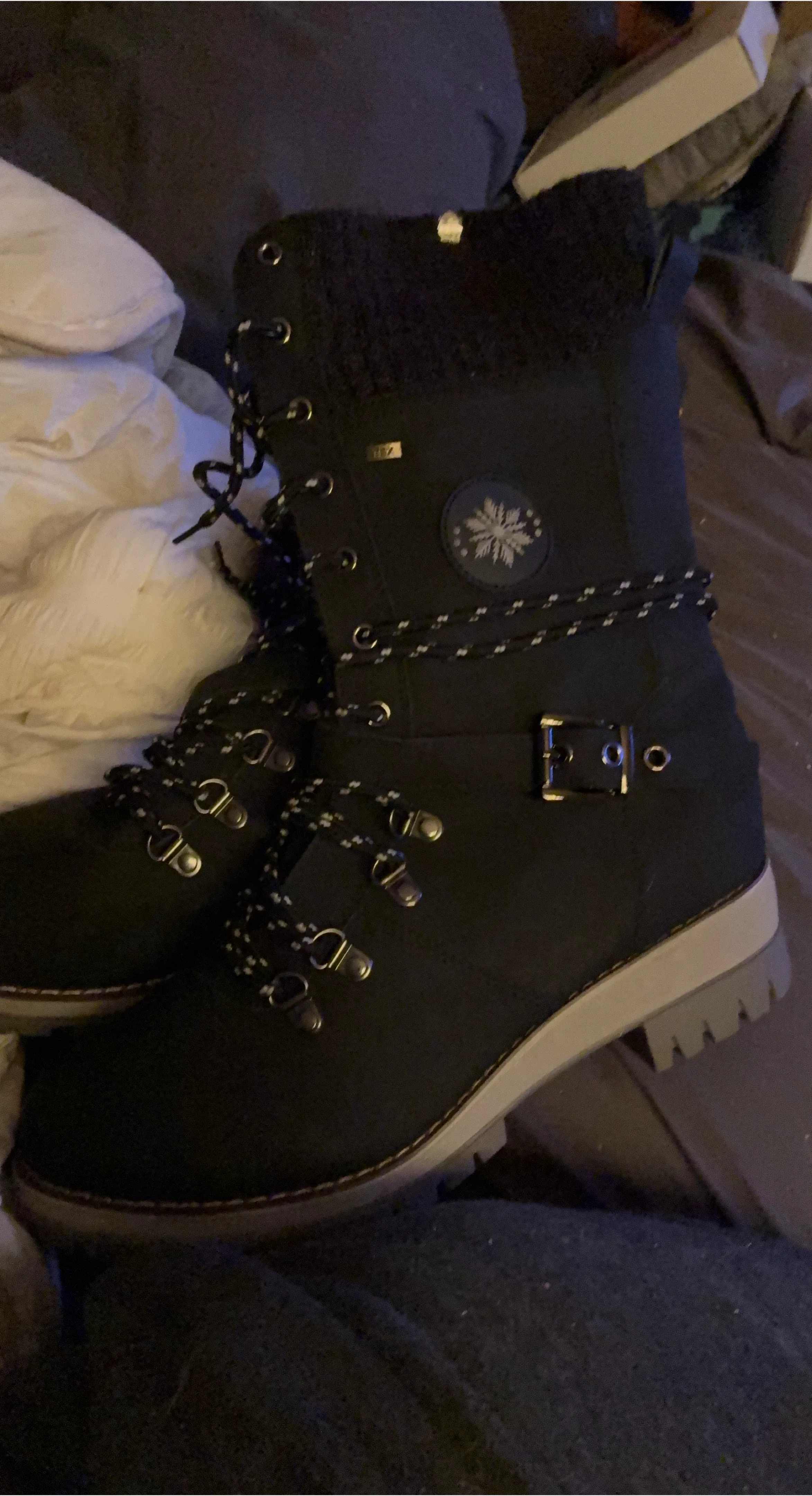 Tex Black Winter Boots, Size 43(US 9-10)