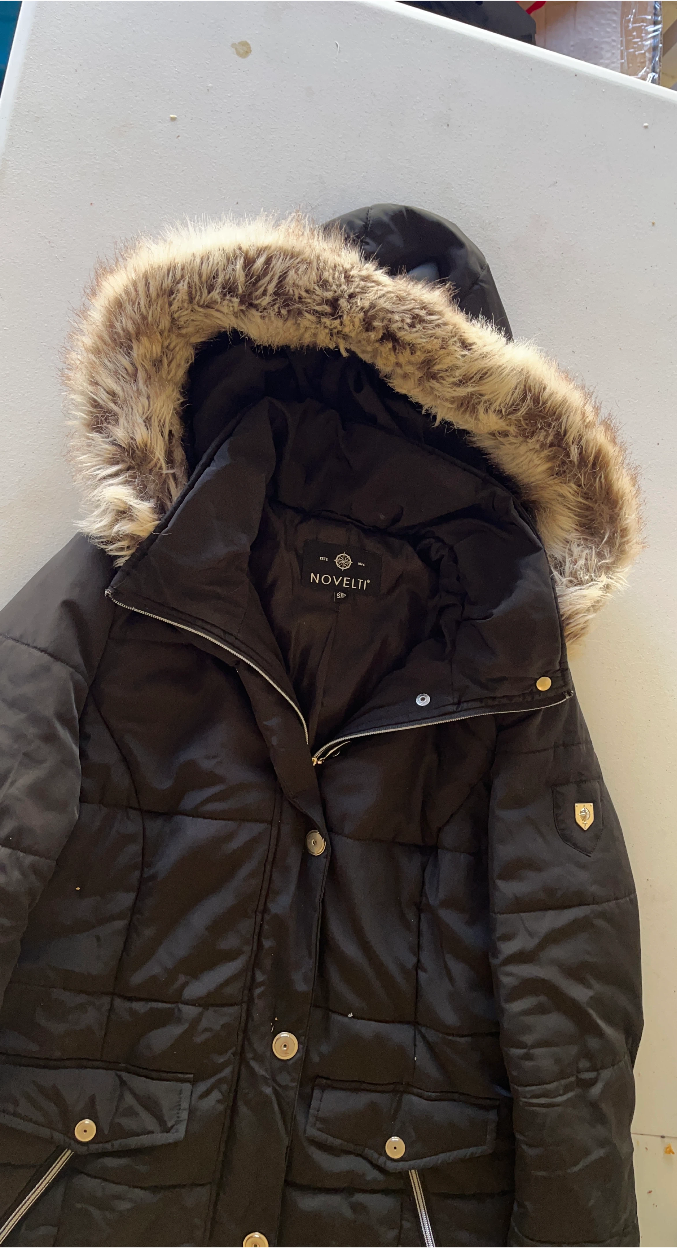 Novelti Black Winter Coat - Size S thumbnail