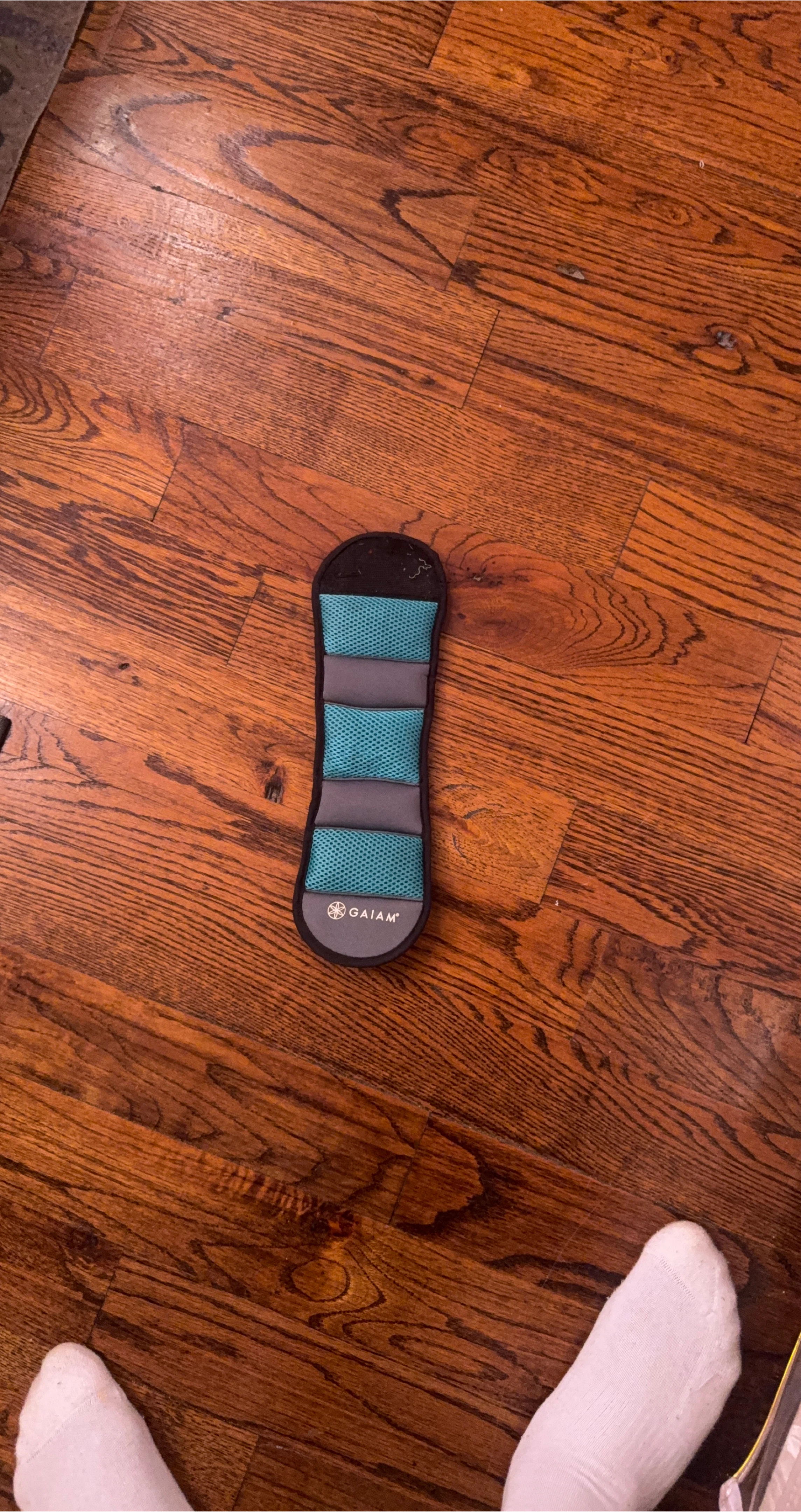 Gaiam Yoga Strap - Teal/Gray thumbnail