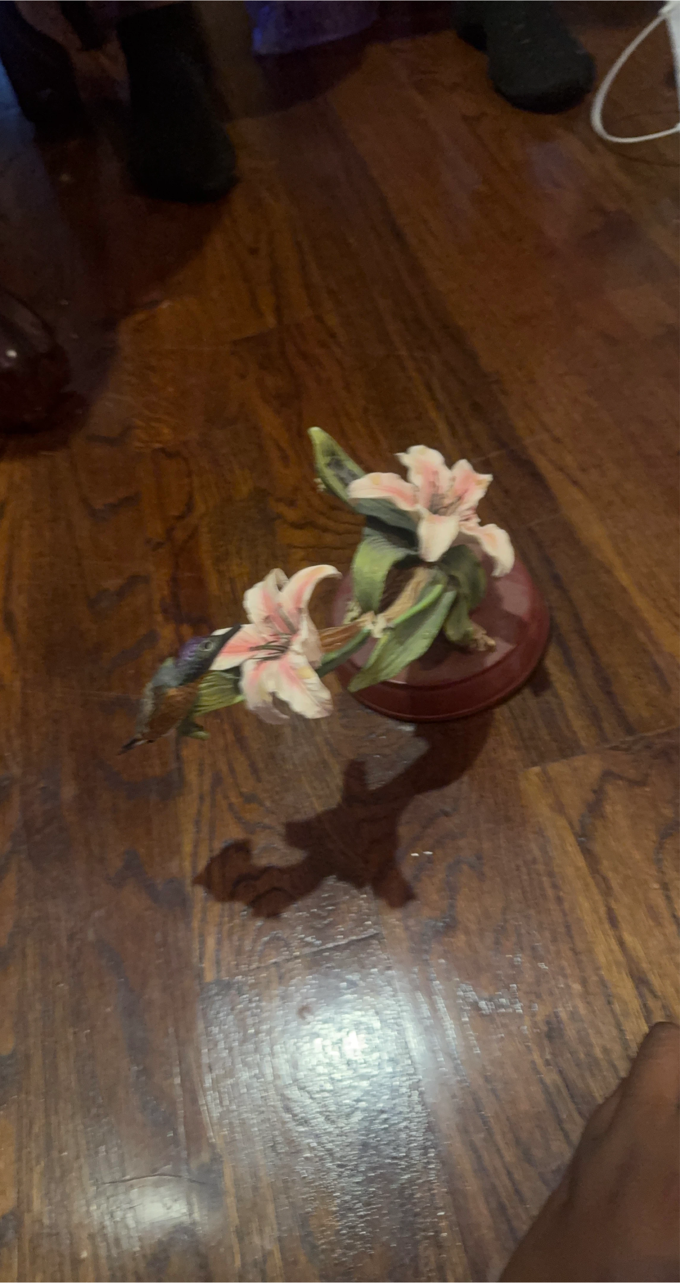 Hummingbird and Flower Figurine thumbnail