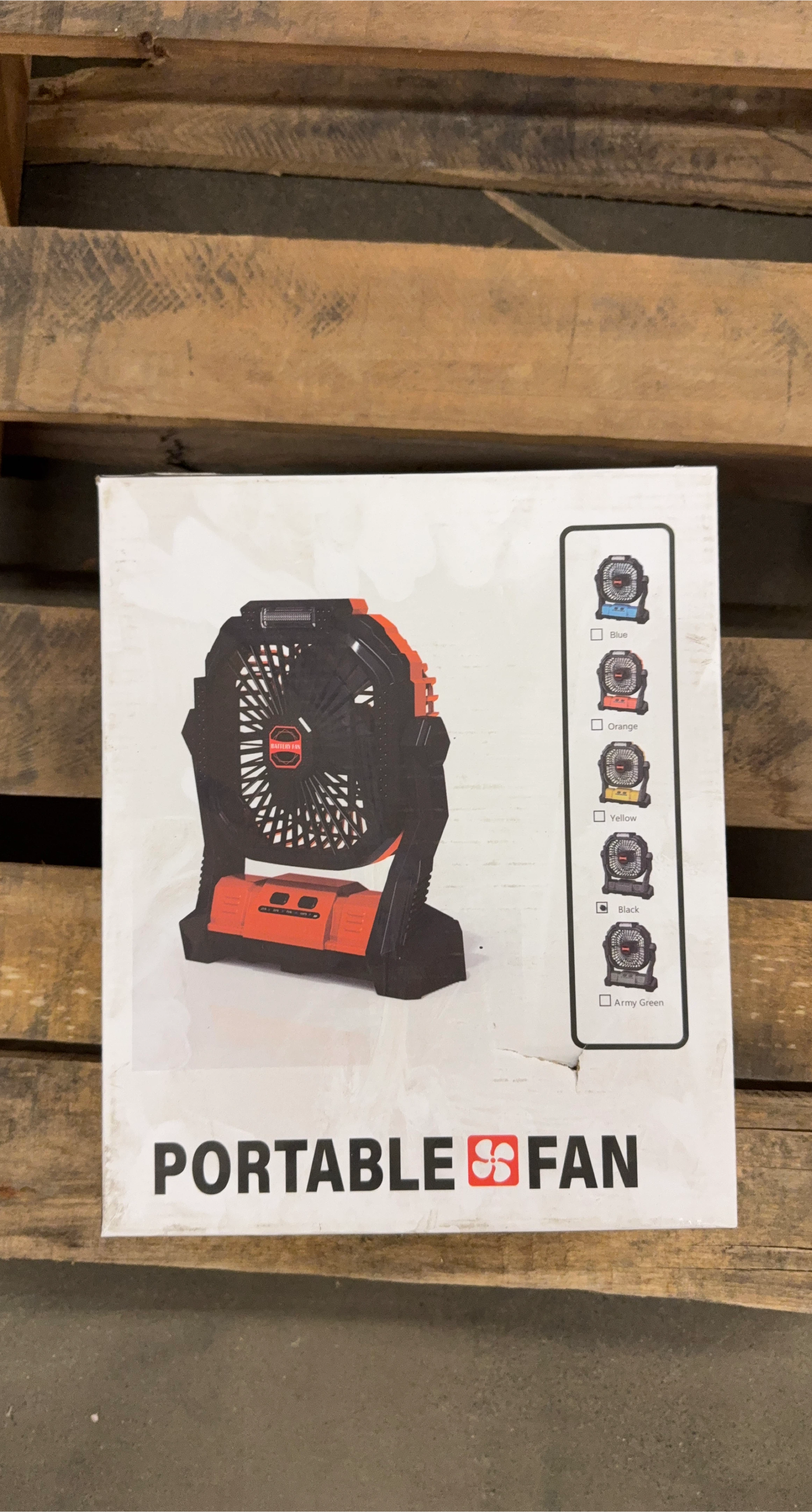 Portable Fan - Black and Orange thumbnail