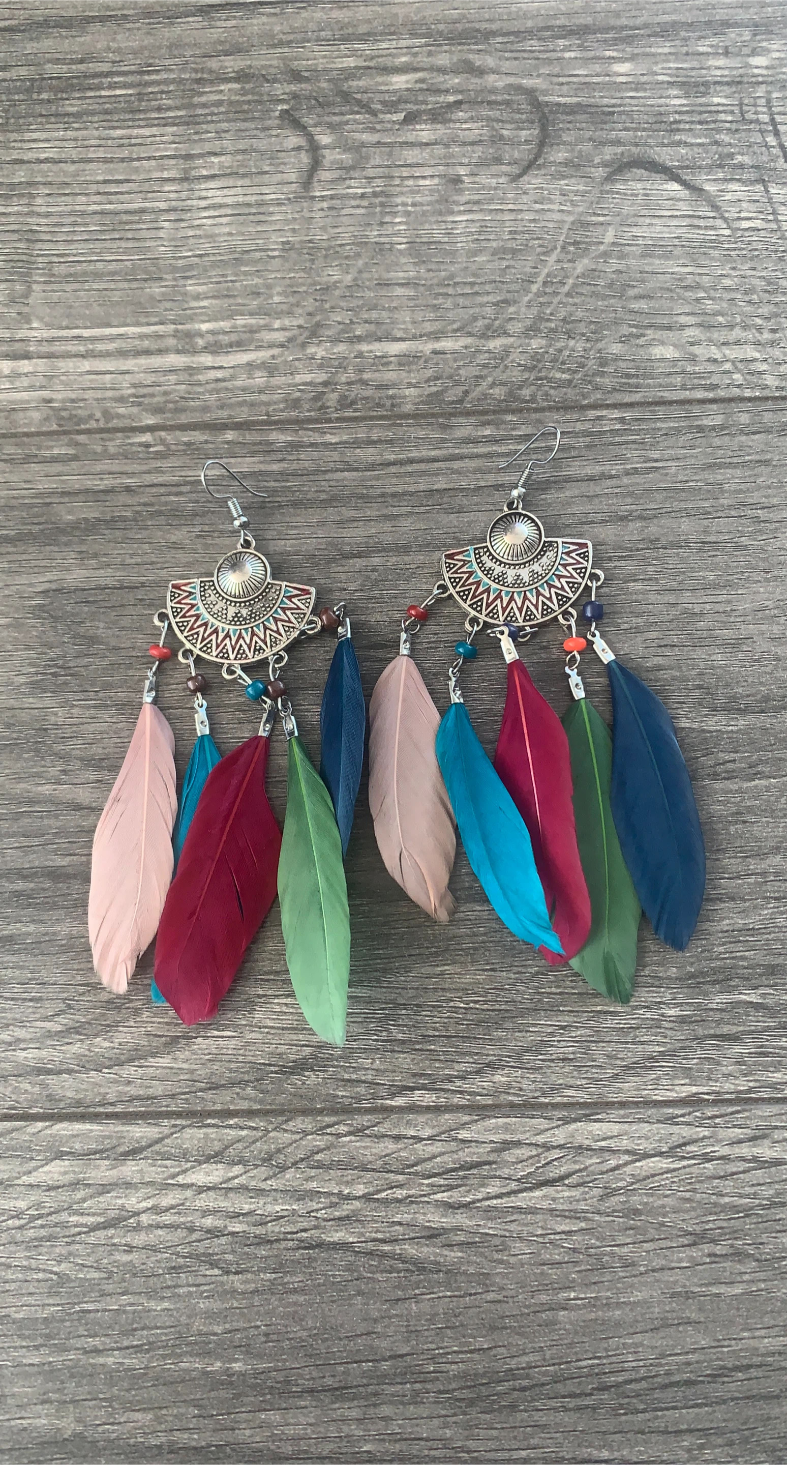 Feather Drop Earrings thumbnail