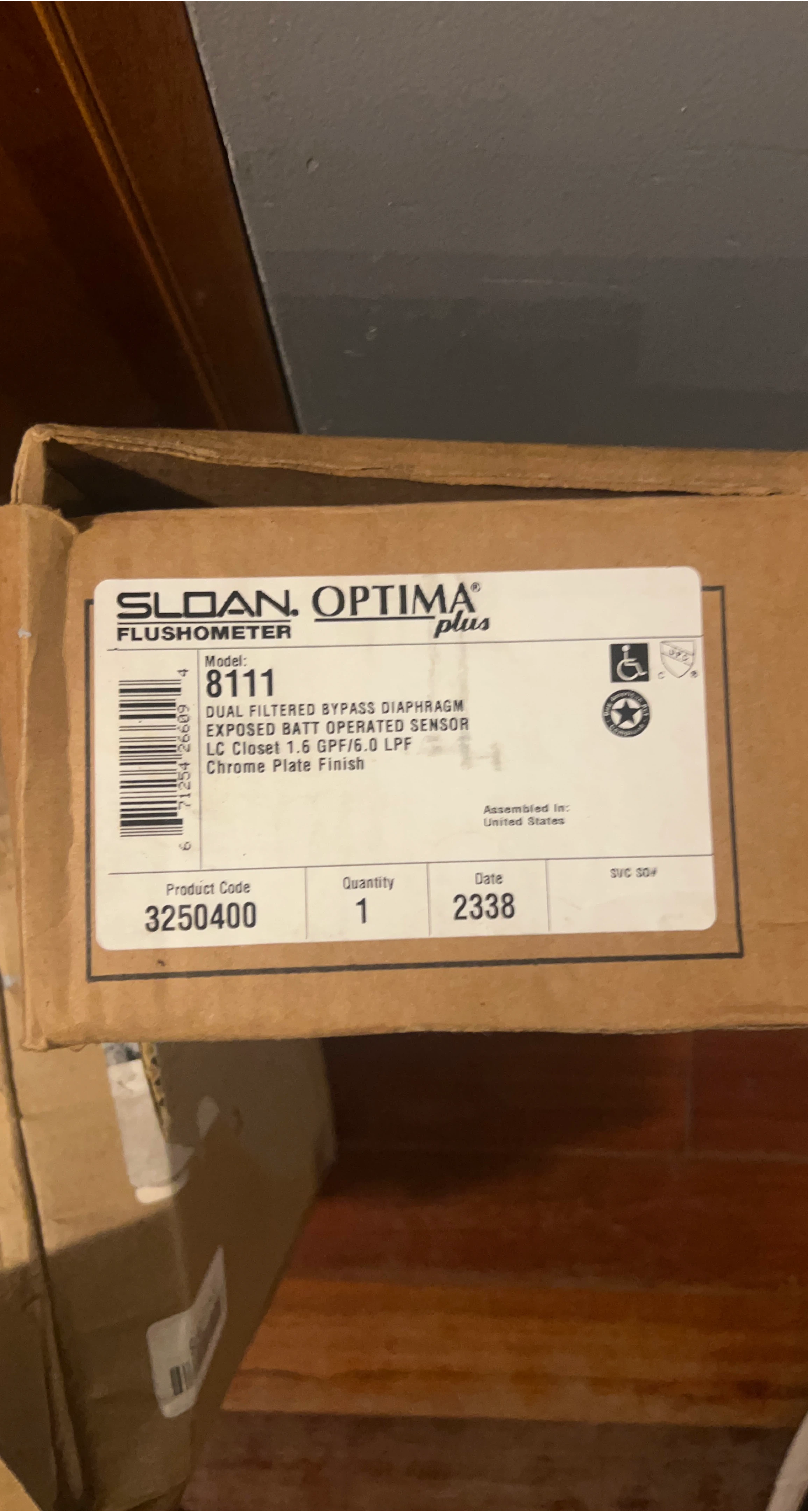 Sloan Optima Plus Flushometer Model 8111 thumbnail