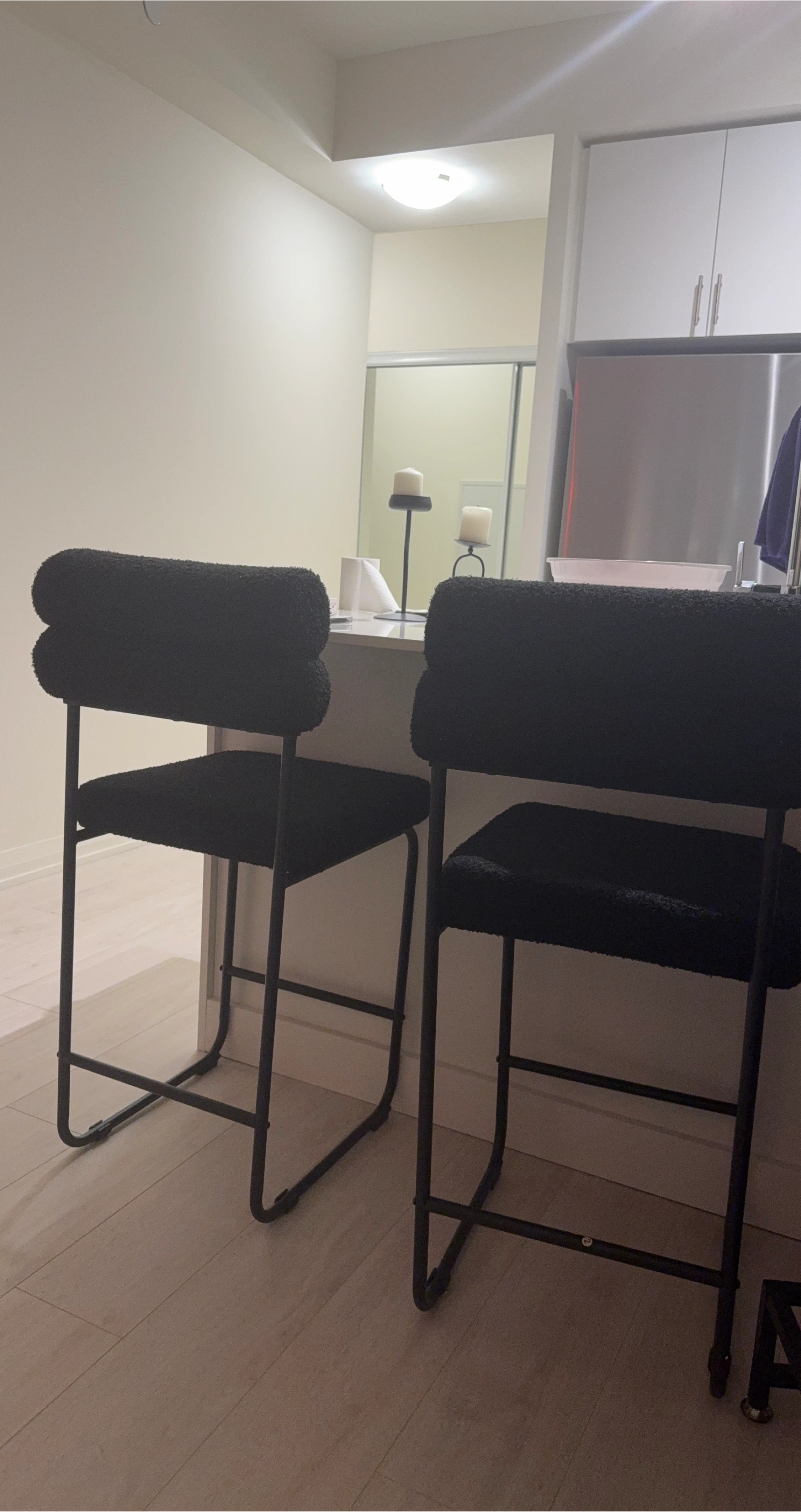 Set of 2 Black Bar Stools thumbnail