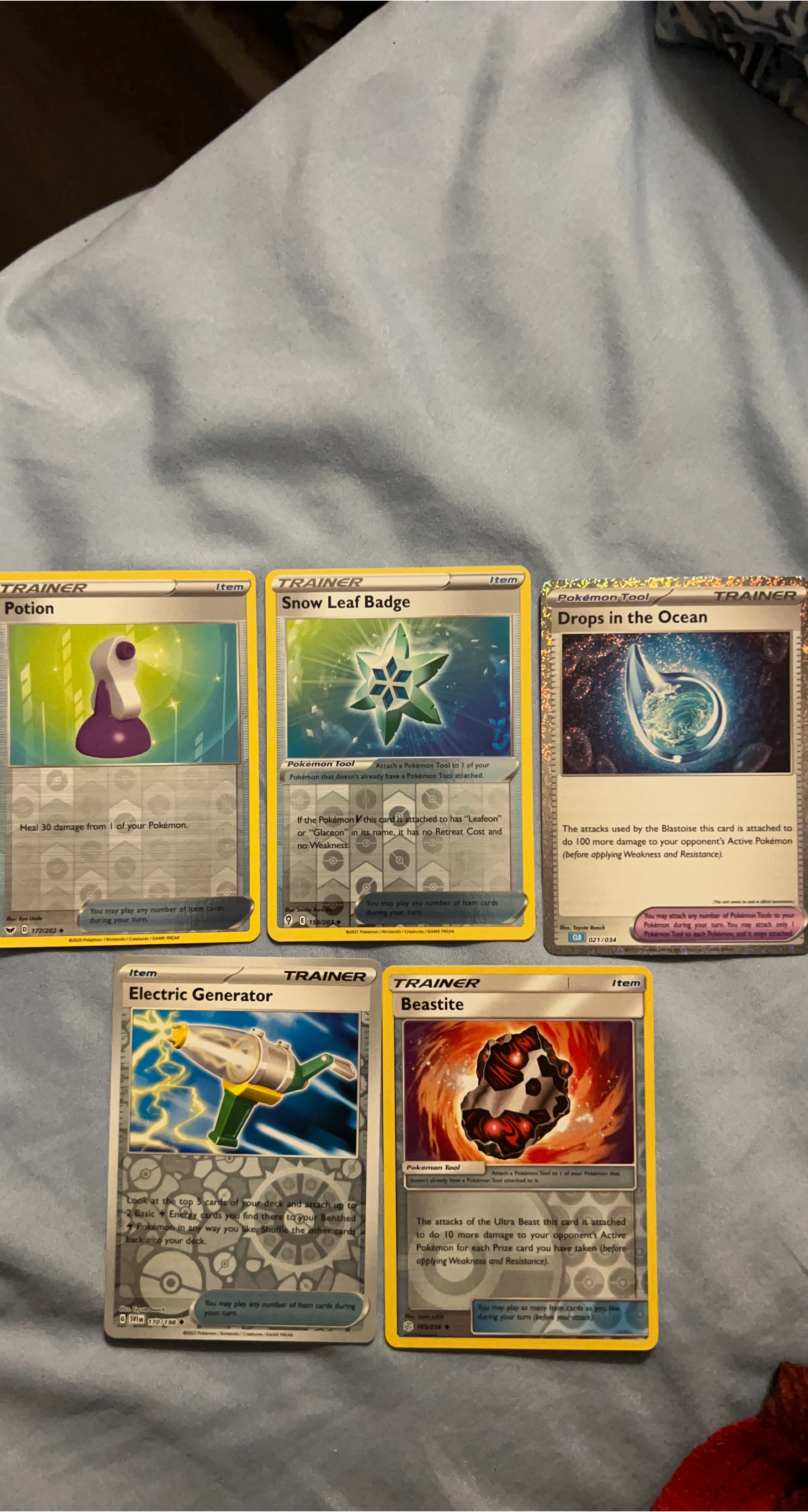 Pokemon Trainer Item Cards: Potion, Snow Leaf Badge & More! thumbnail