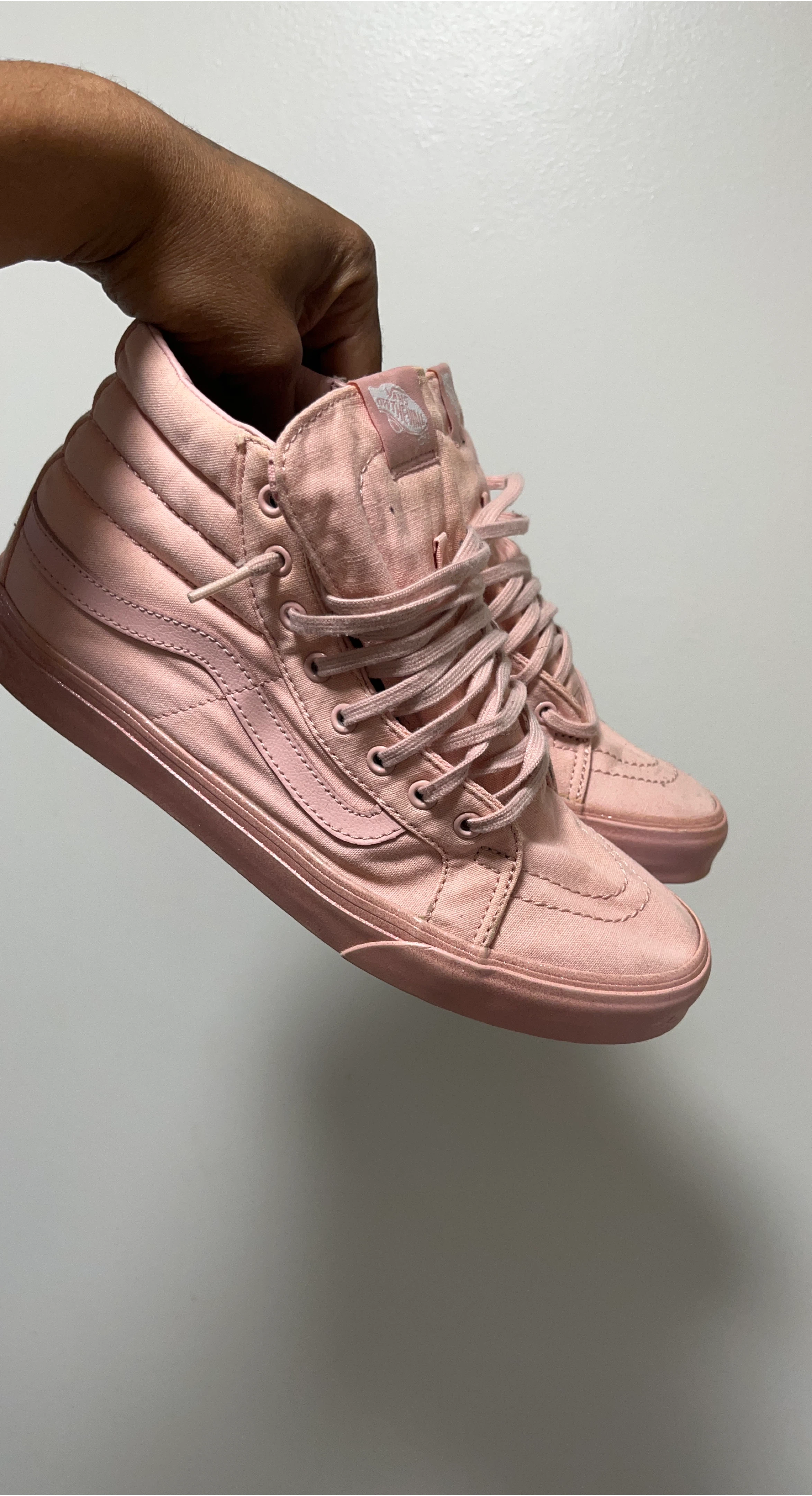 Vans Sk8-Hi Pink Canvas High-Top Sneakers thumbnail