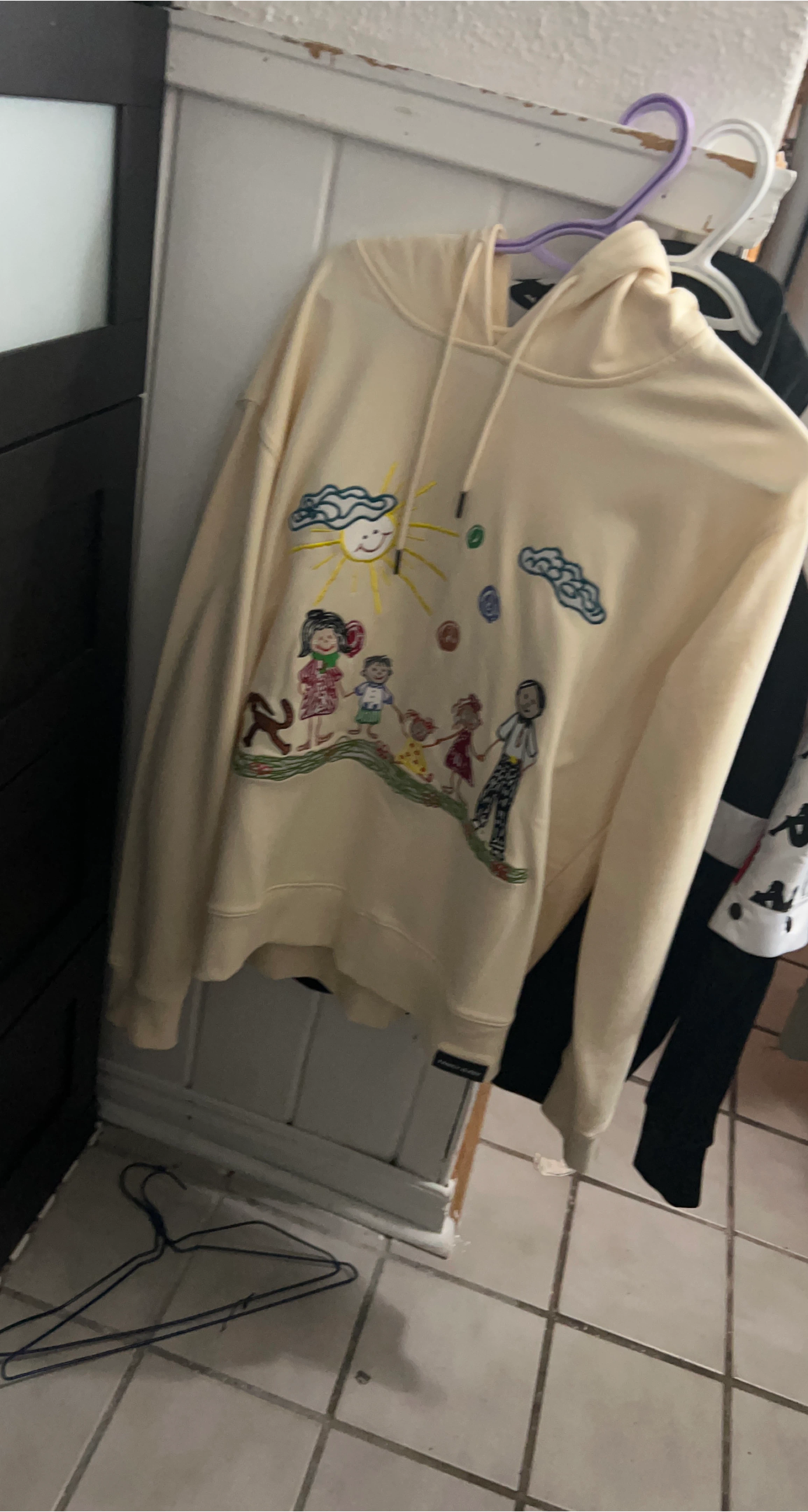 Beige Hoodie with Graphic Design thumbnail