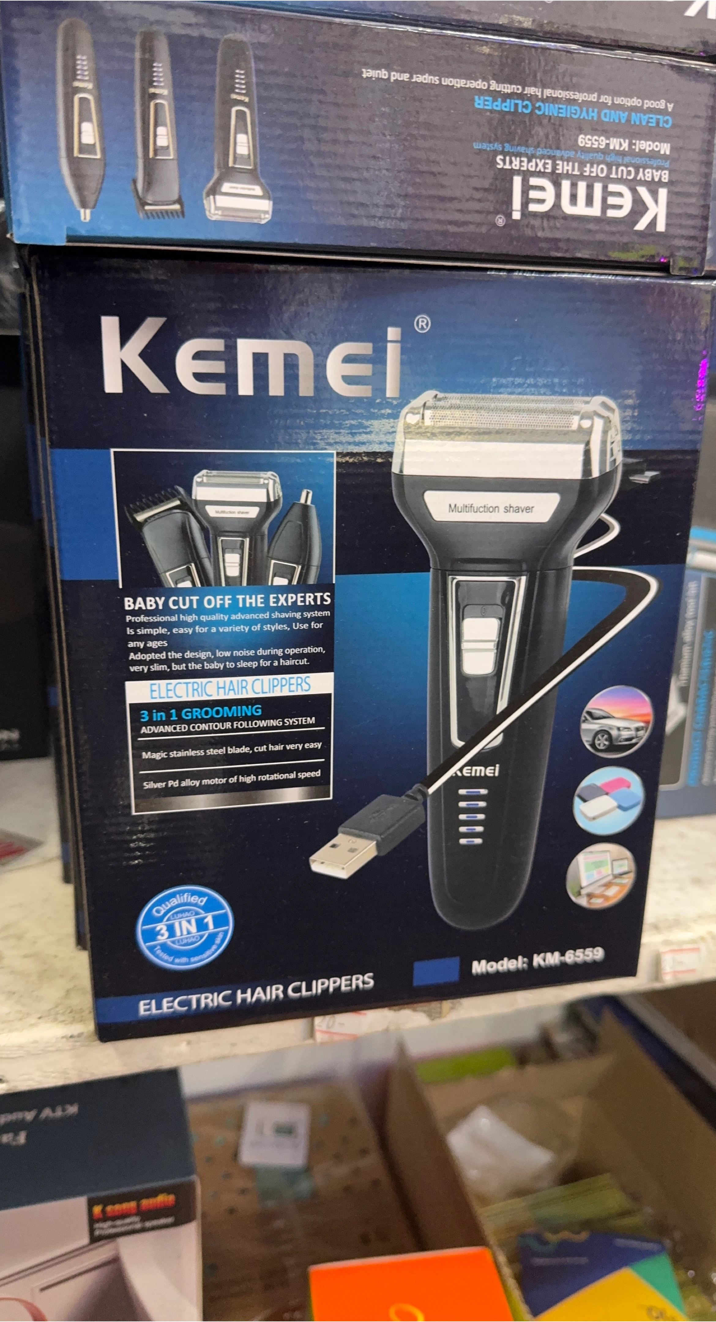 Kemei KM-6559 Electric Hair Clippers - 3 in 1 Grooming thumbnail