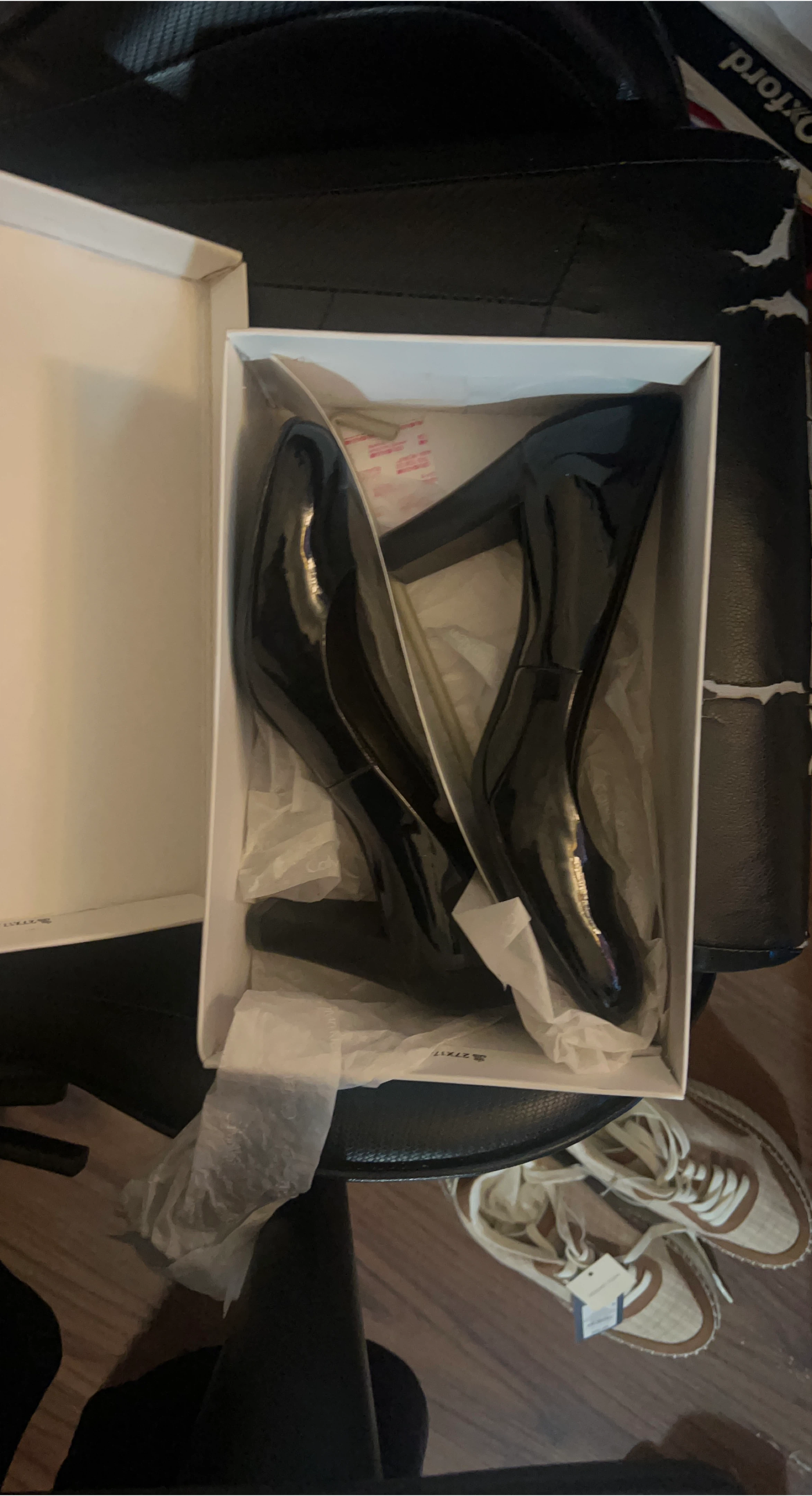 Calvin Klein Babe Patent Black Heels - Size 7 thumbnail