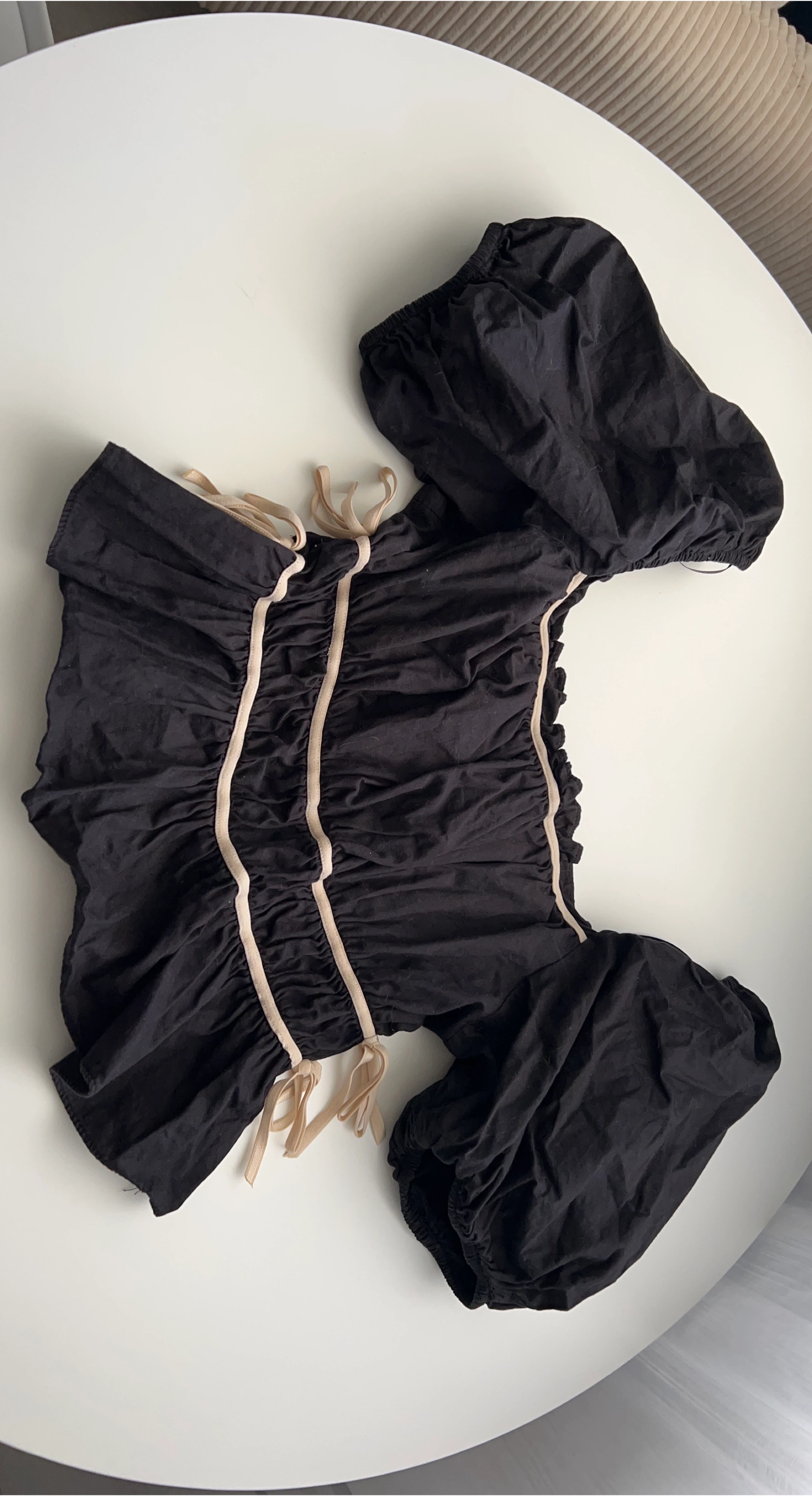 Black Puff Sleeve Top thumbnail
