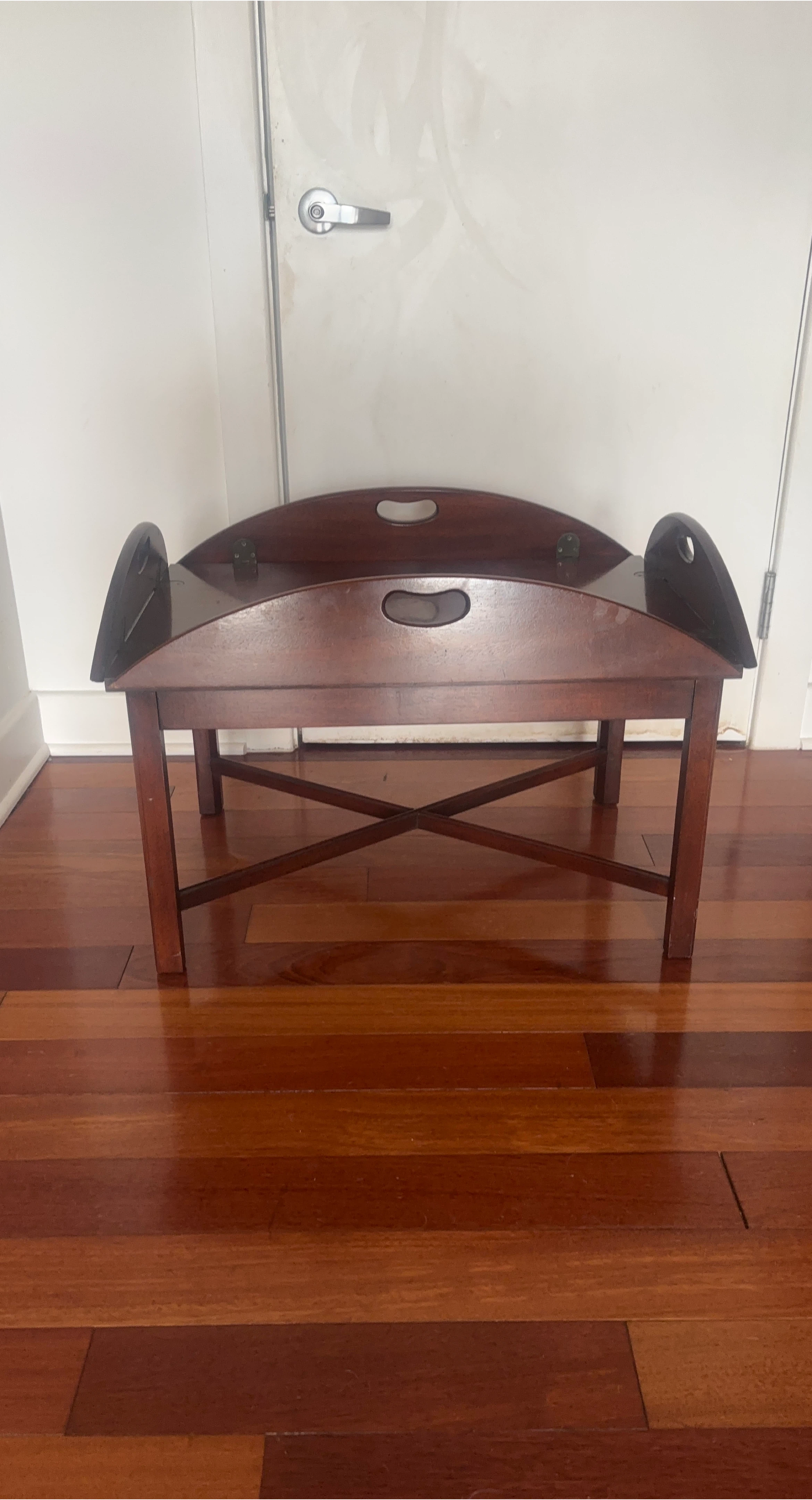 Vintage Wood Folding Coffee Table - Brown thumbnail