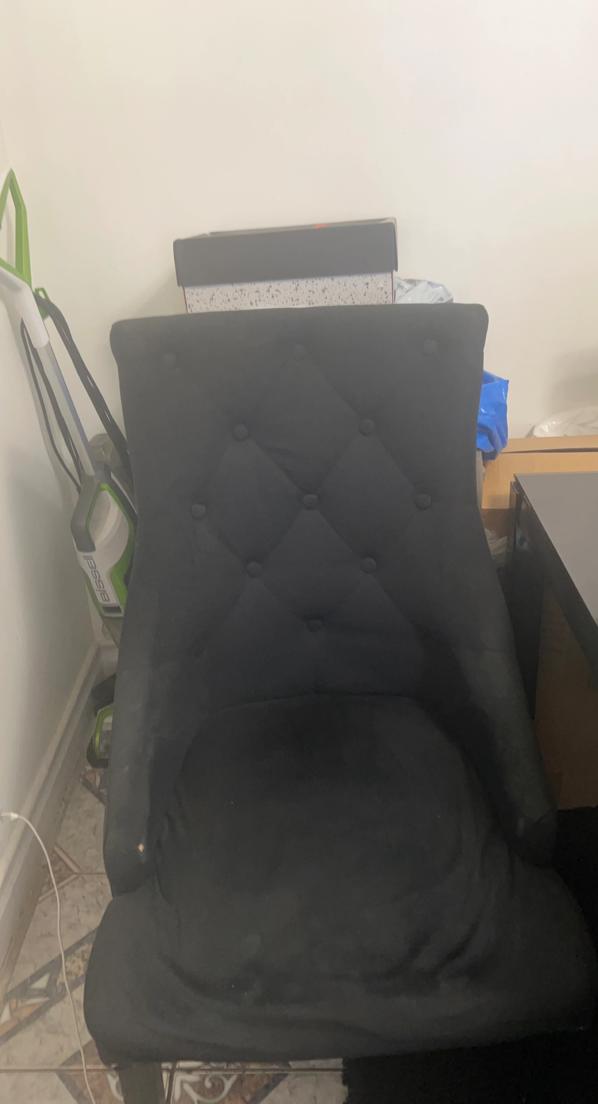 Black Upholstered Accent Chair