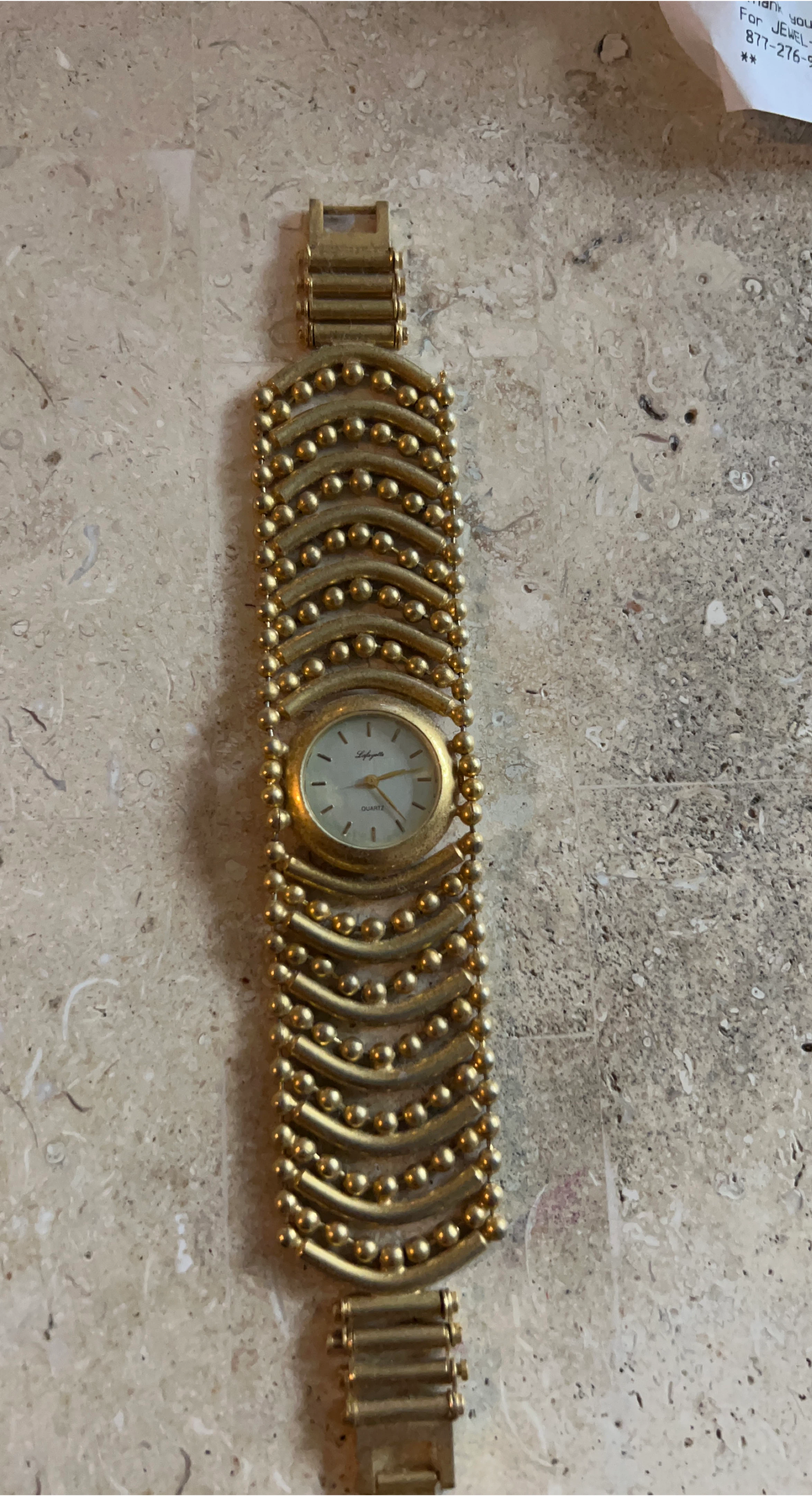 Lafayette Gold-Tone Quartz Watch