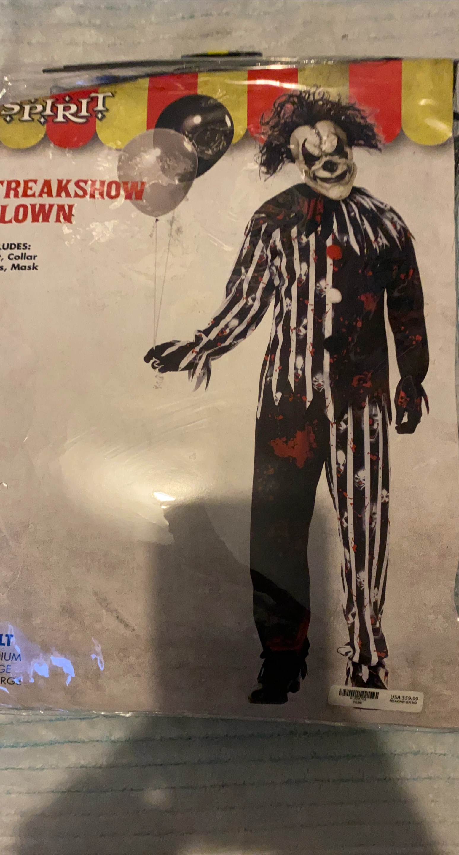 Spirit Halloween Freakshow Clown Costume - Adult Large thumbnail