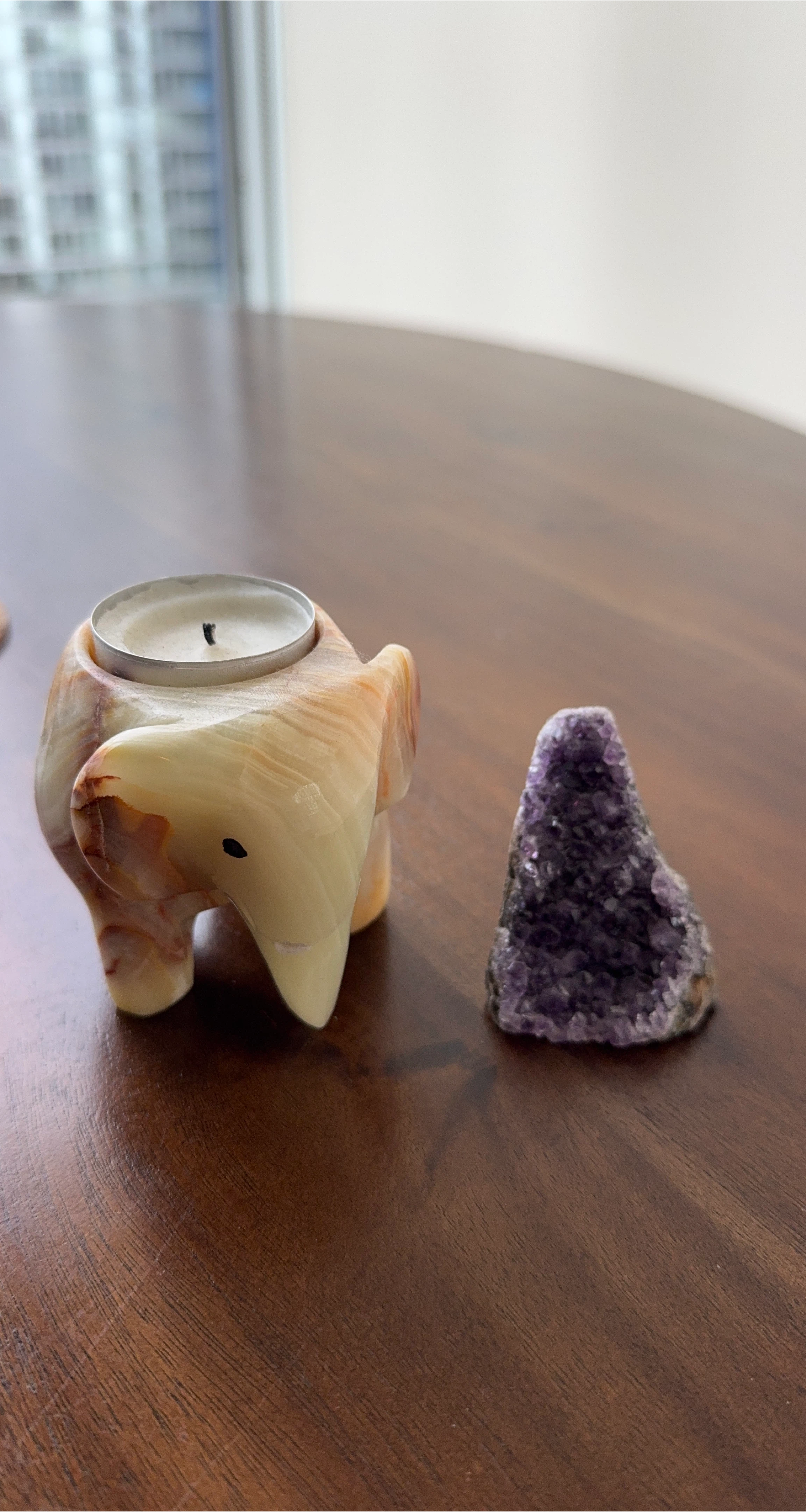 Elephant Candle Holder & Amethyst Crystal image indicator(1)