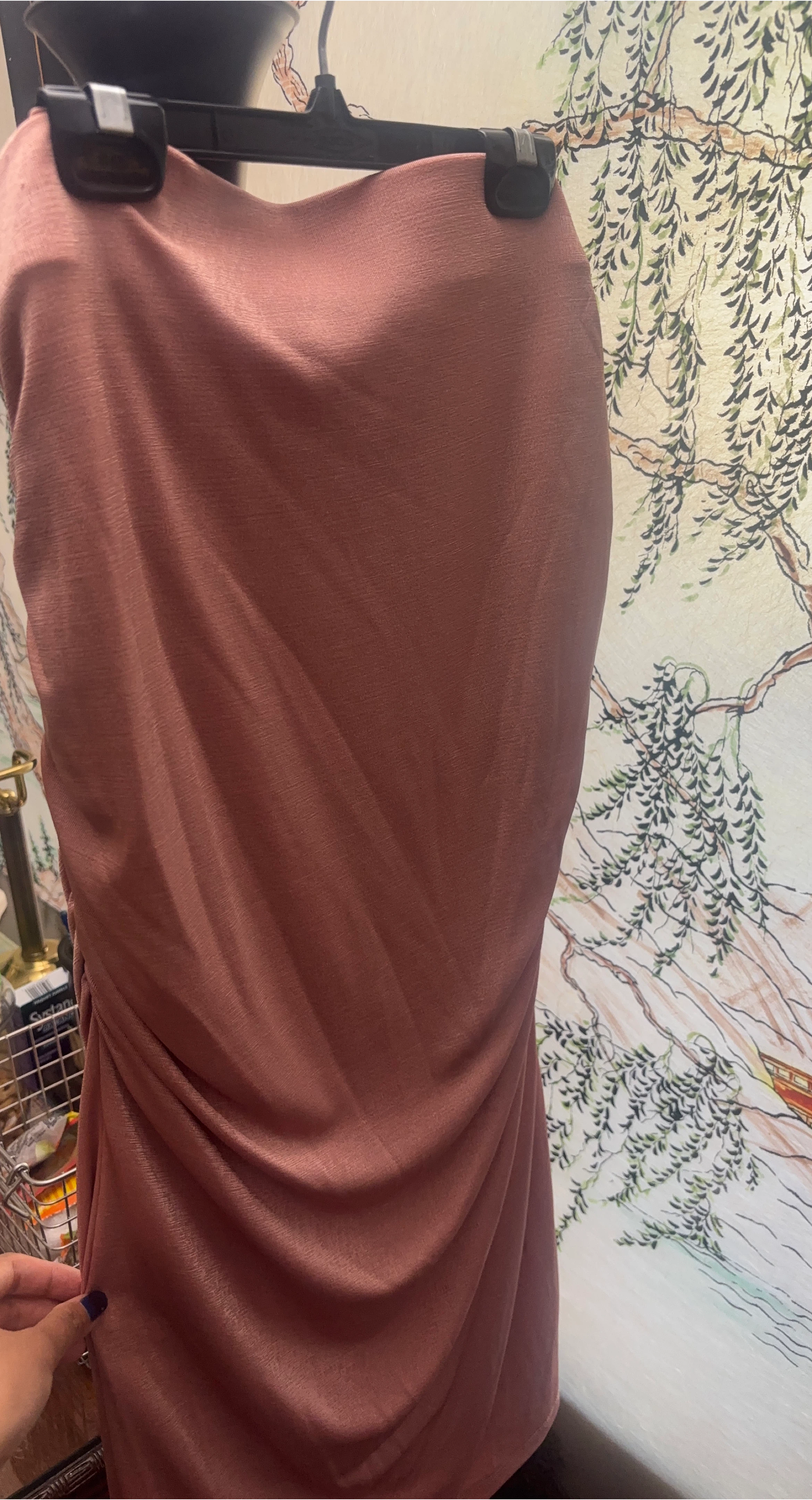 Ruched Bodycon Mini Skirt - Rose Colour thumbnail