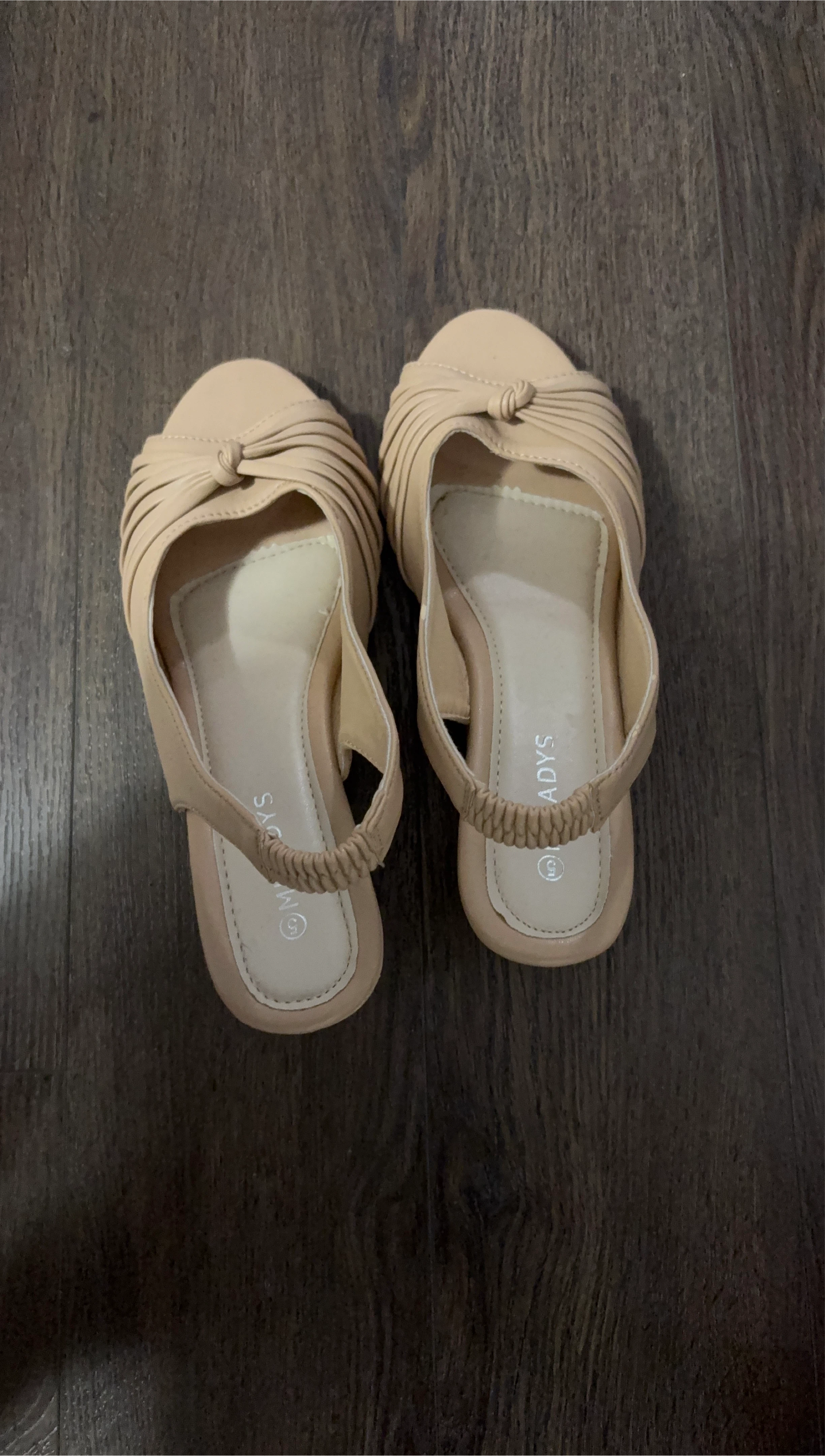 Madys Beige Slingback Sandals - Size 37 thumbnail