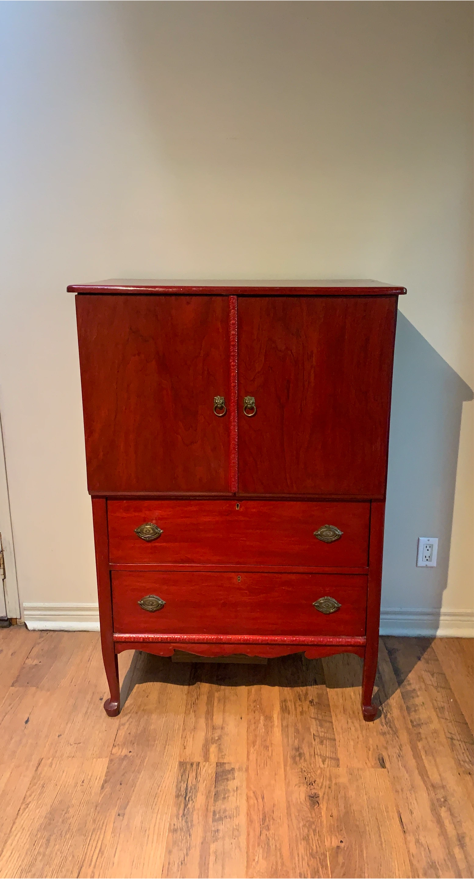 Red Armoire with Drawers thumbnail