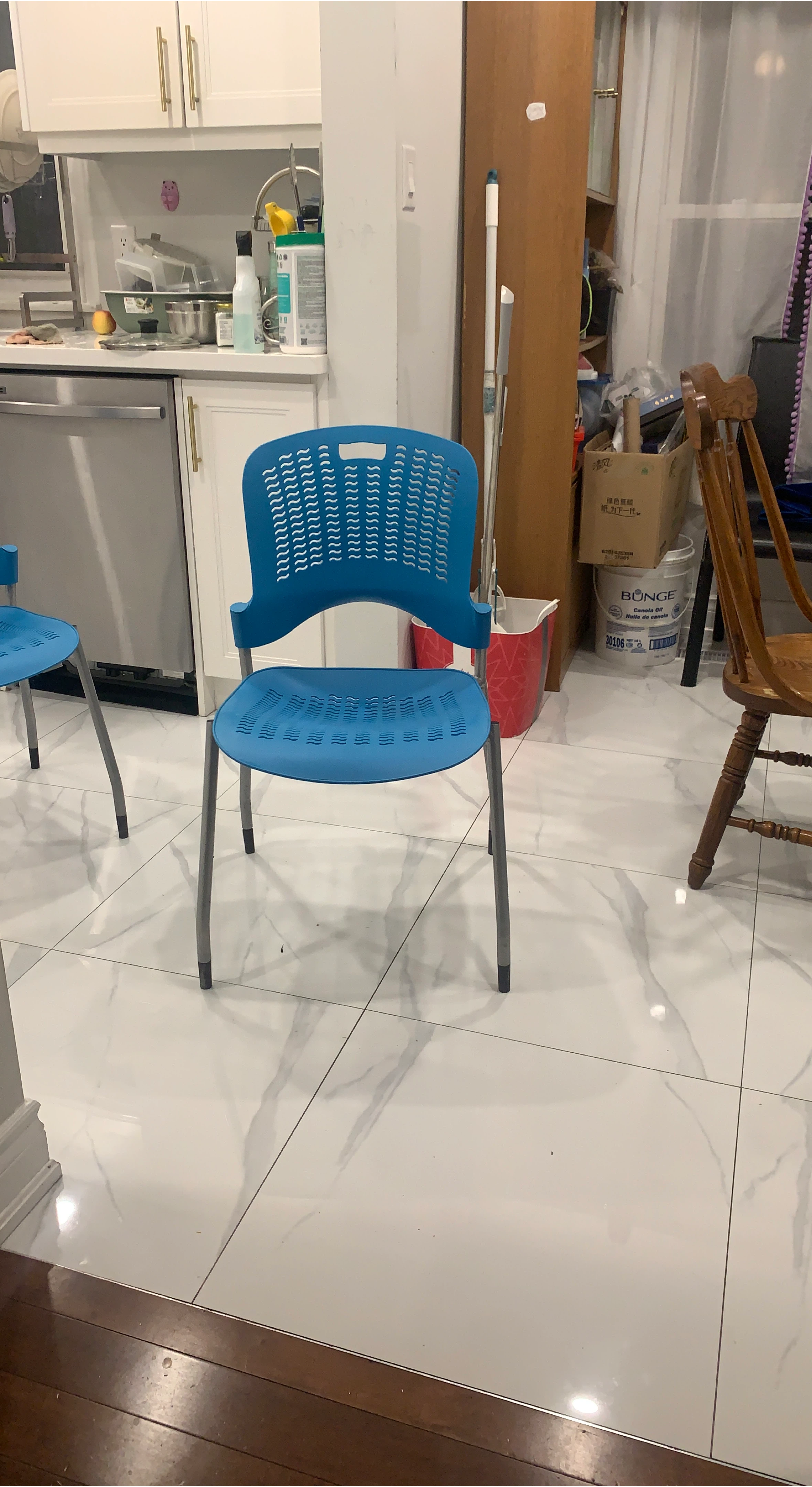 Blue Stacking Chair thumbnail