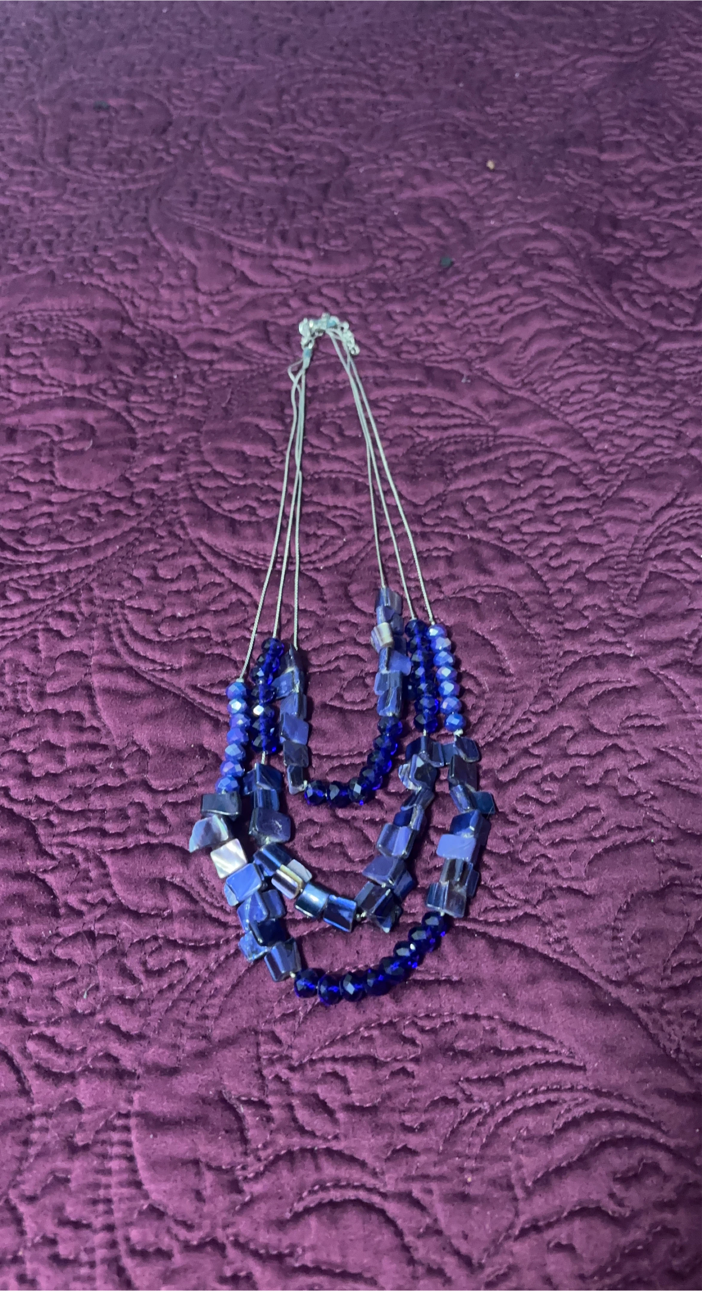 Blue Beaded Necklace thumbnail
