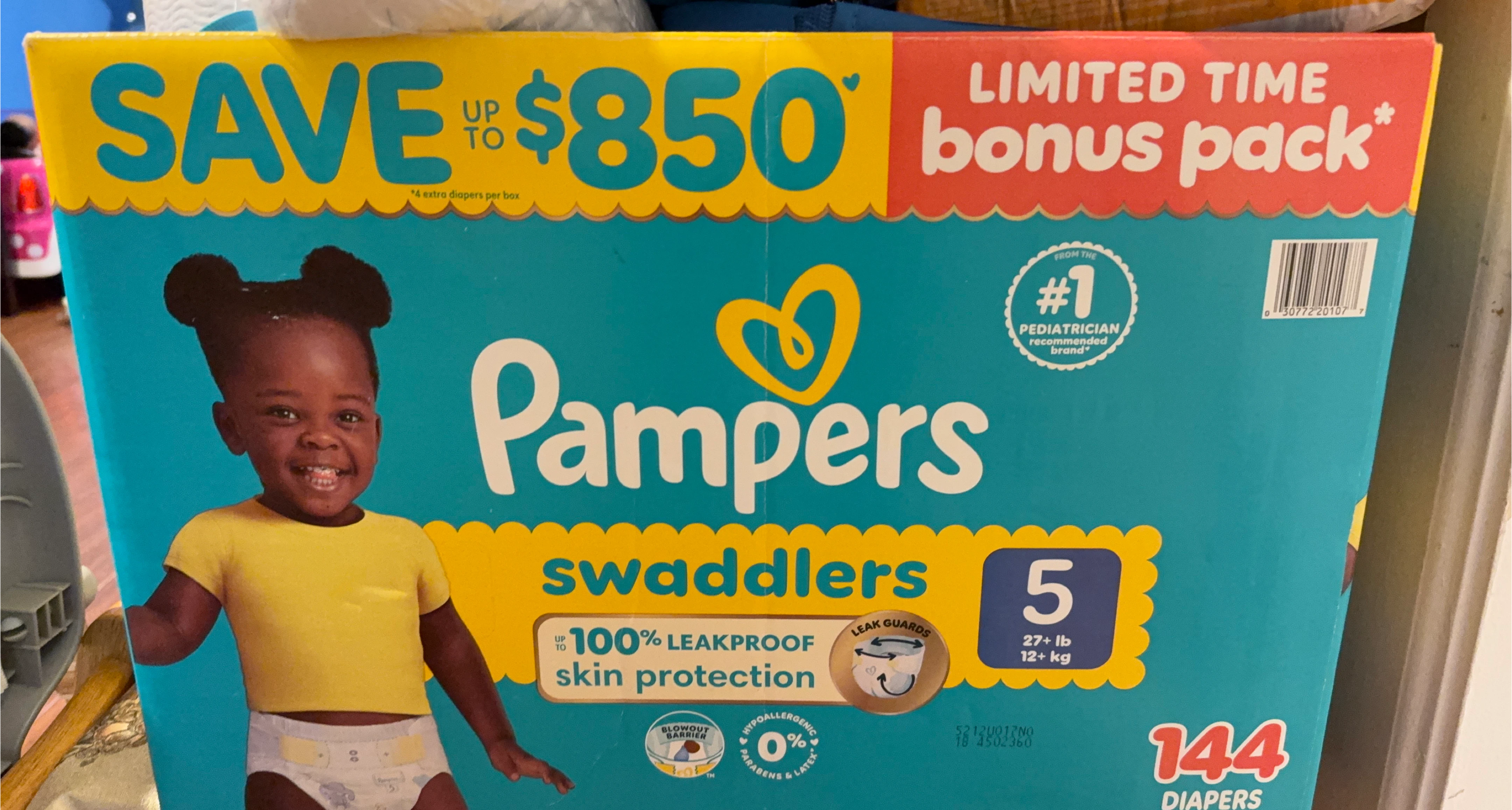 Pampers Swaddlers Size 5 Diapers - 144 Count thumbnail