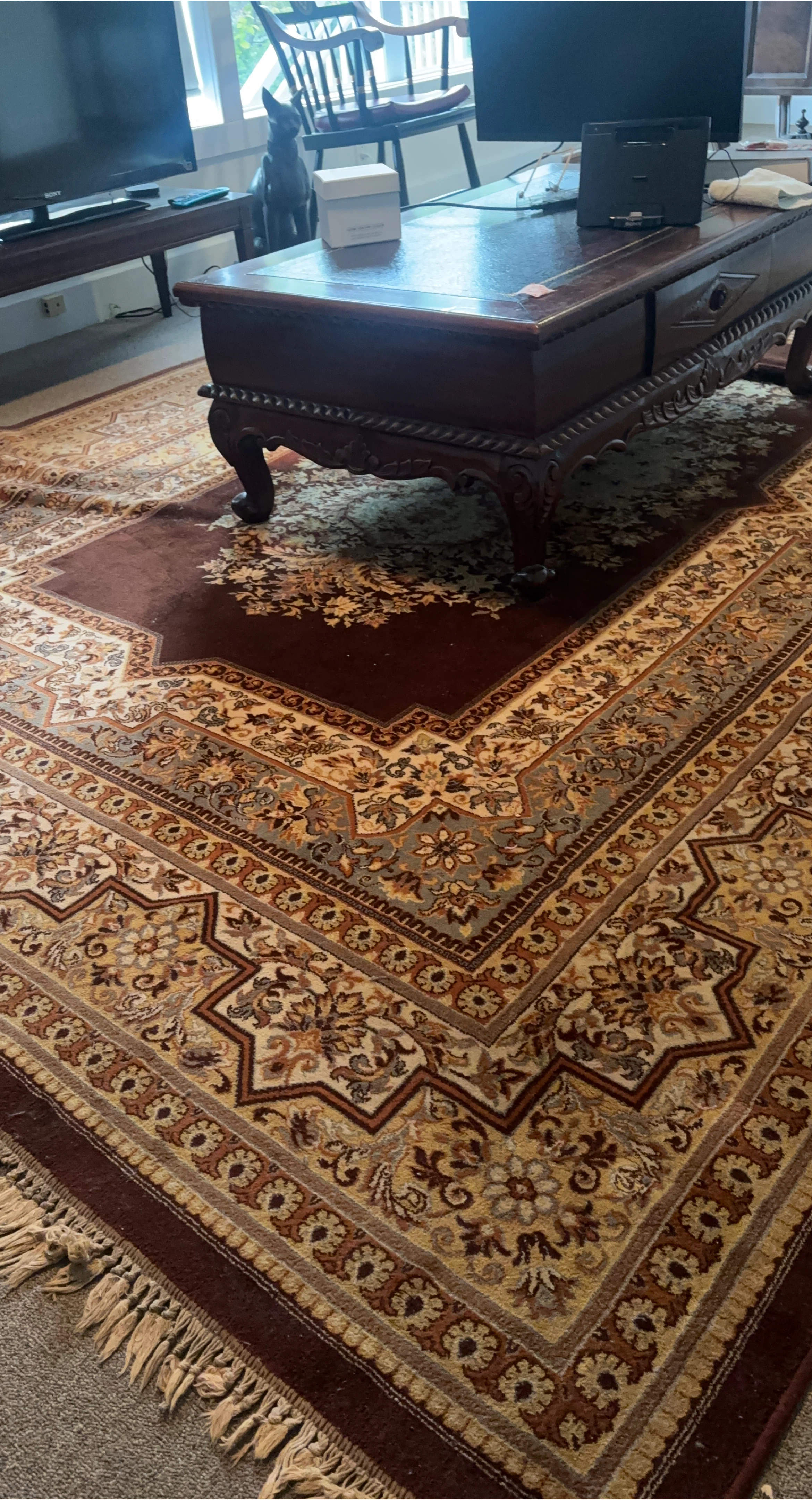 Vintage Style Large Area Rug- Reduced For Quick Moving Sale thumbnail
