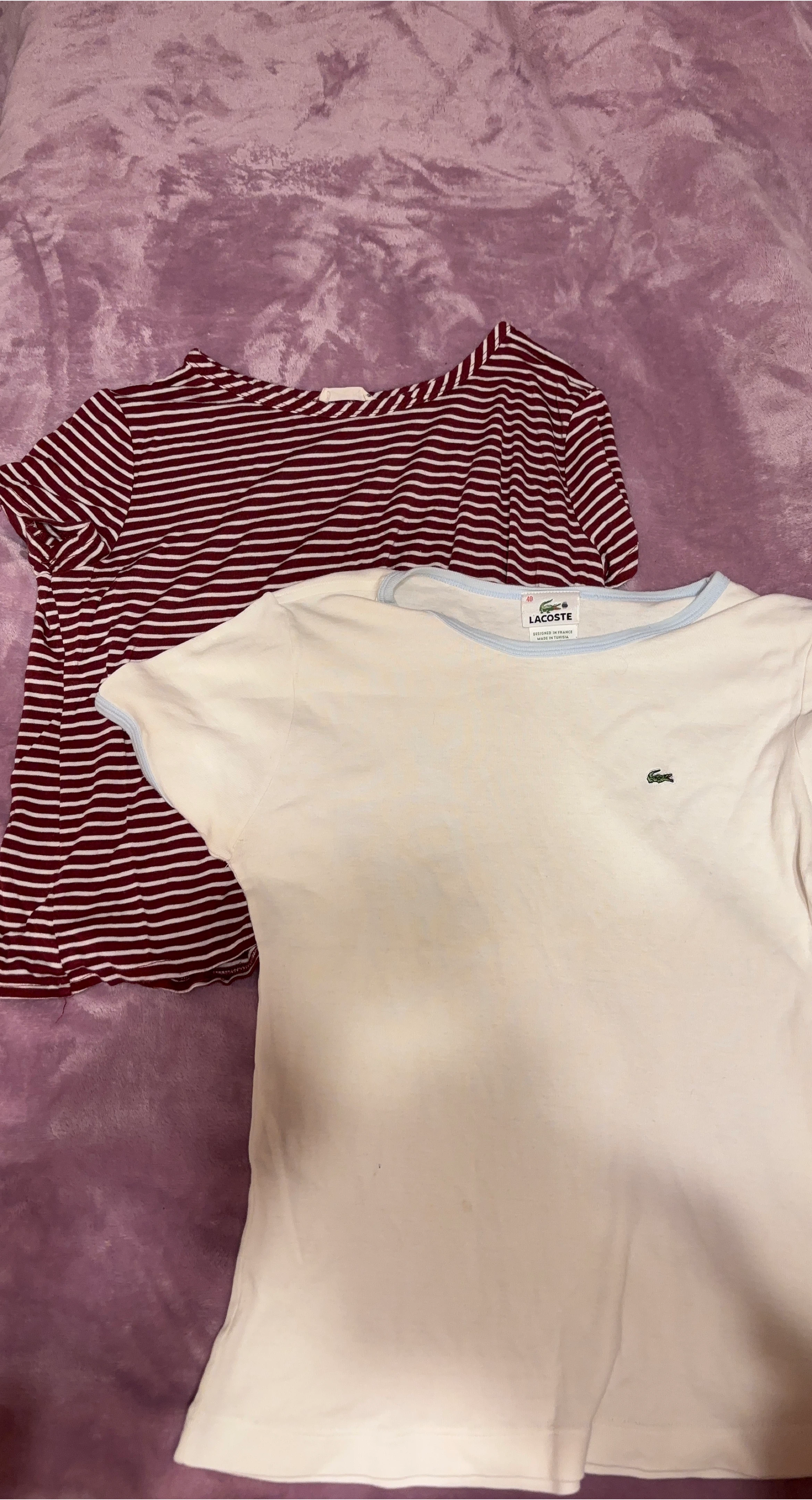 Lacoste White Tee Shirt Size 40 thumbnail