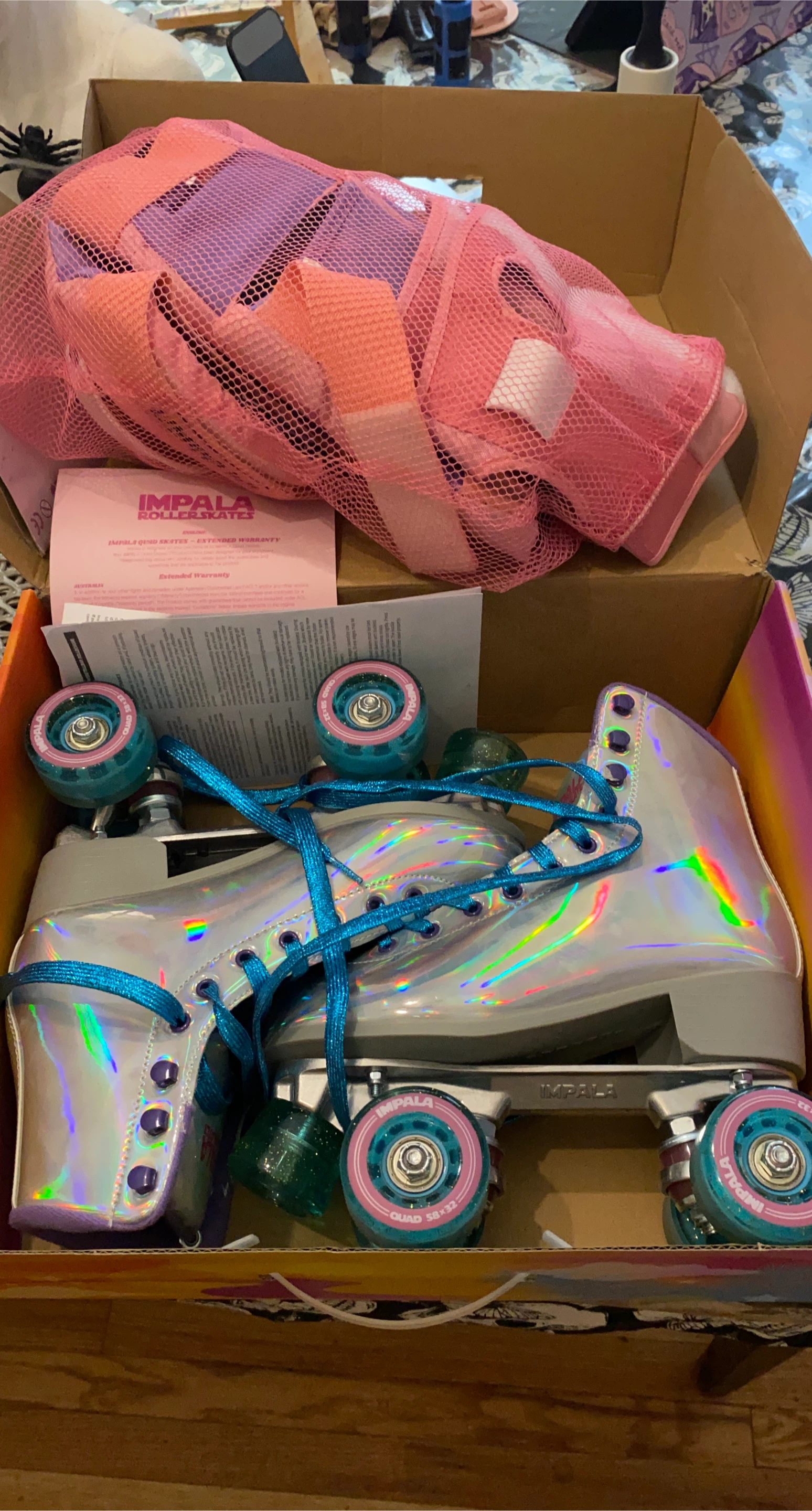 Impala Rollerskates with Safety Gear - Like New! thumbnail