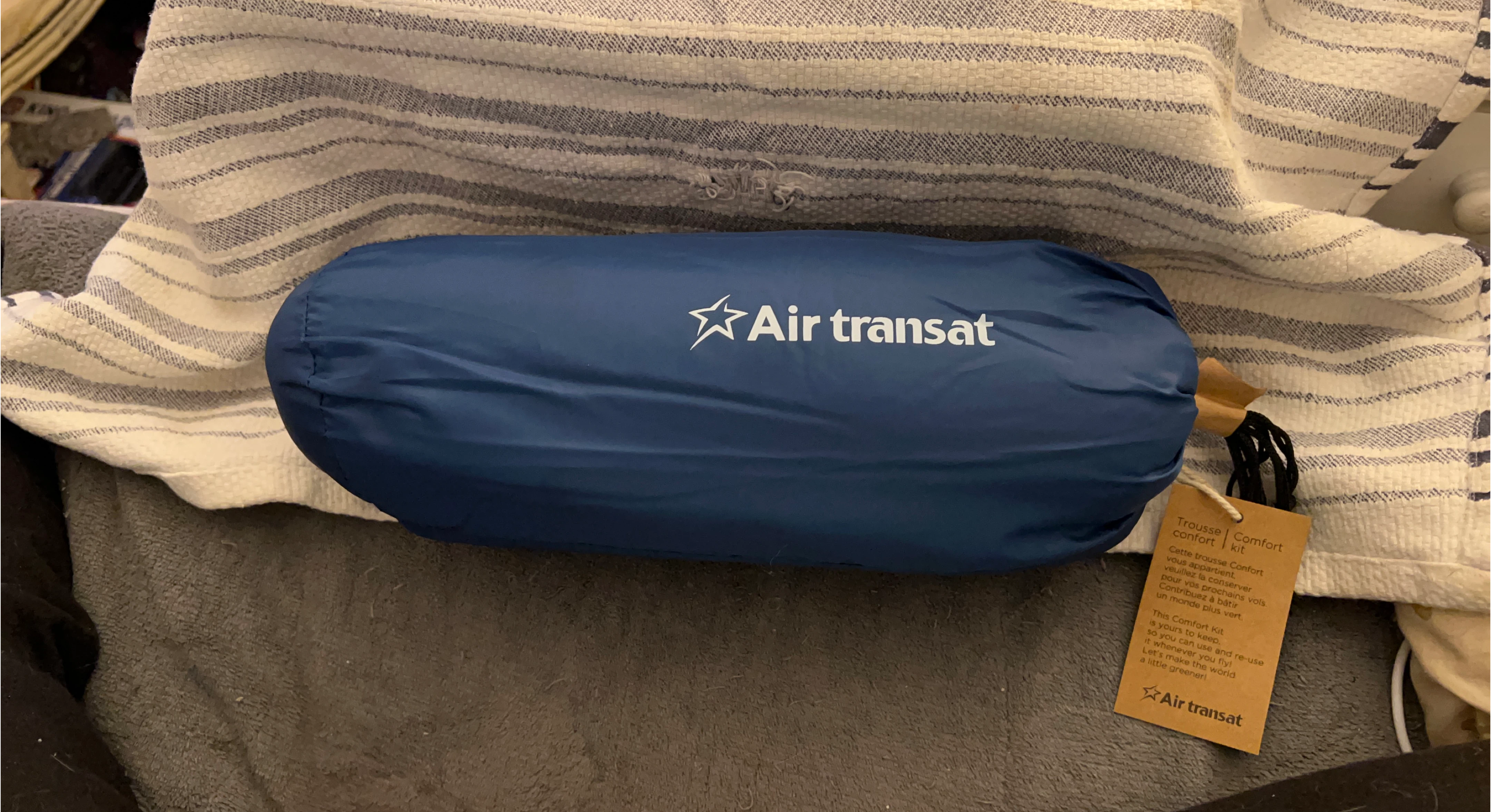 Air Transat Comfort Kit - Travel Pillow Blanket