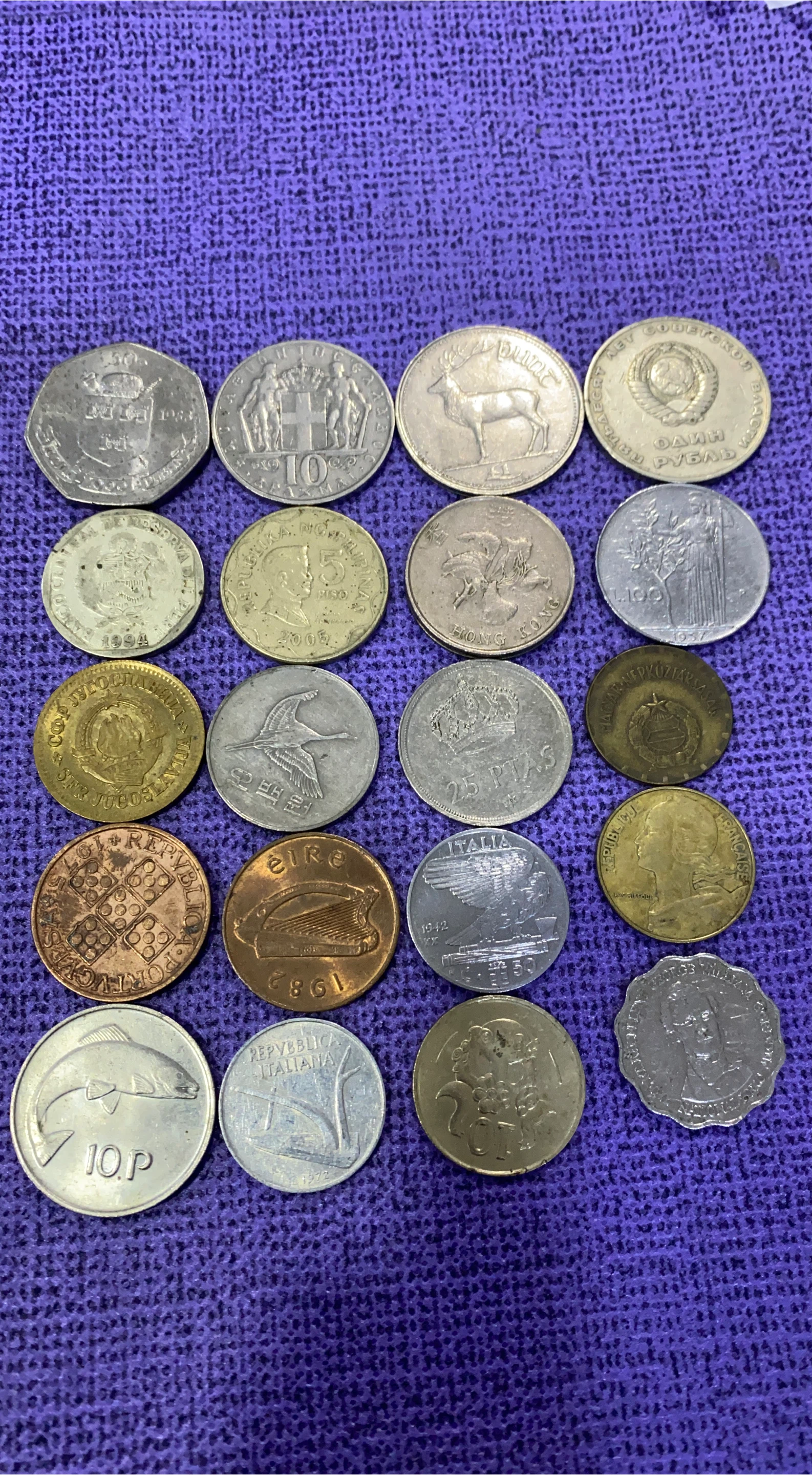 Collection of 20 Foreign Coins thumbnail