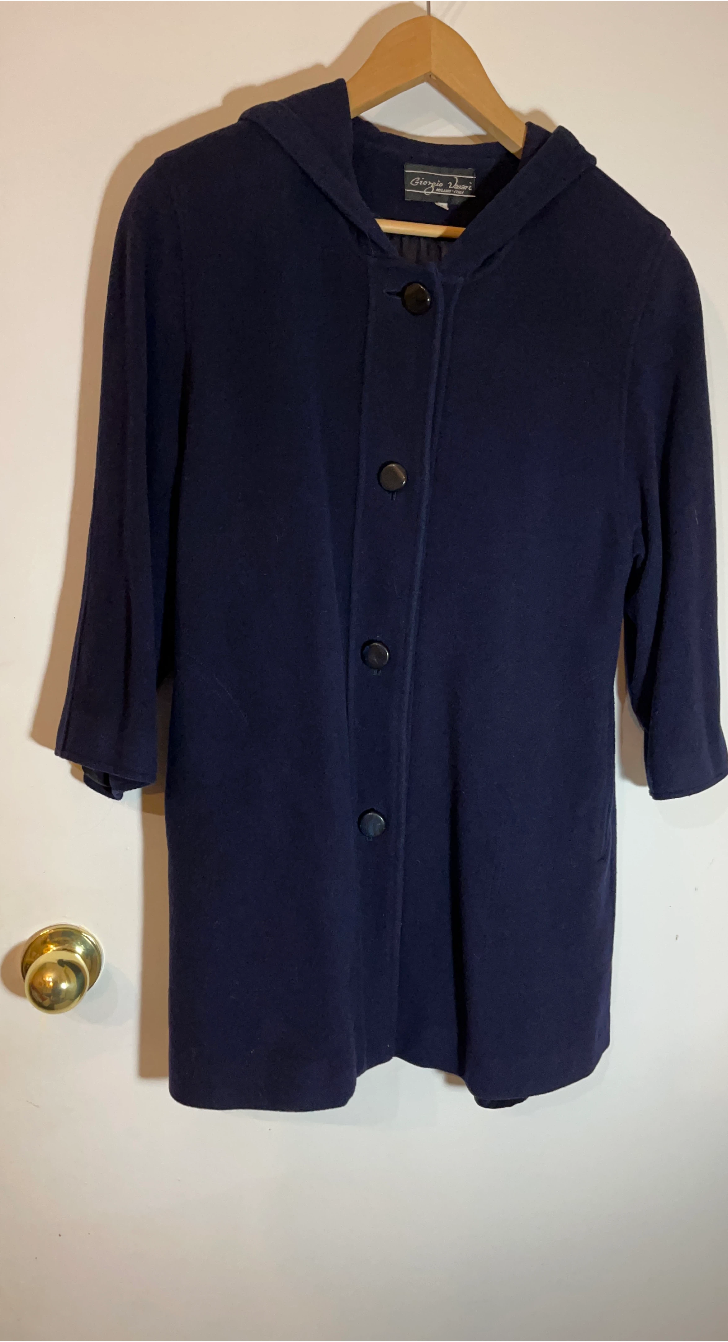 Giorgio Vasari Navy Hooded Cardigan
