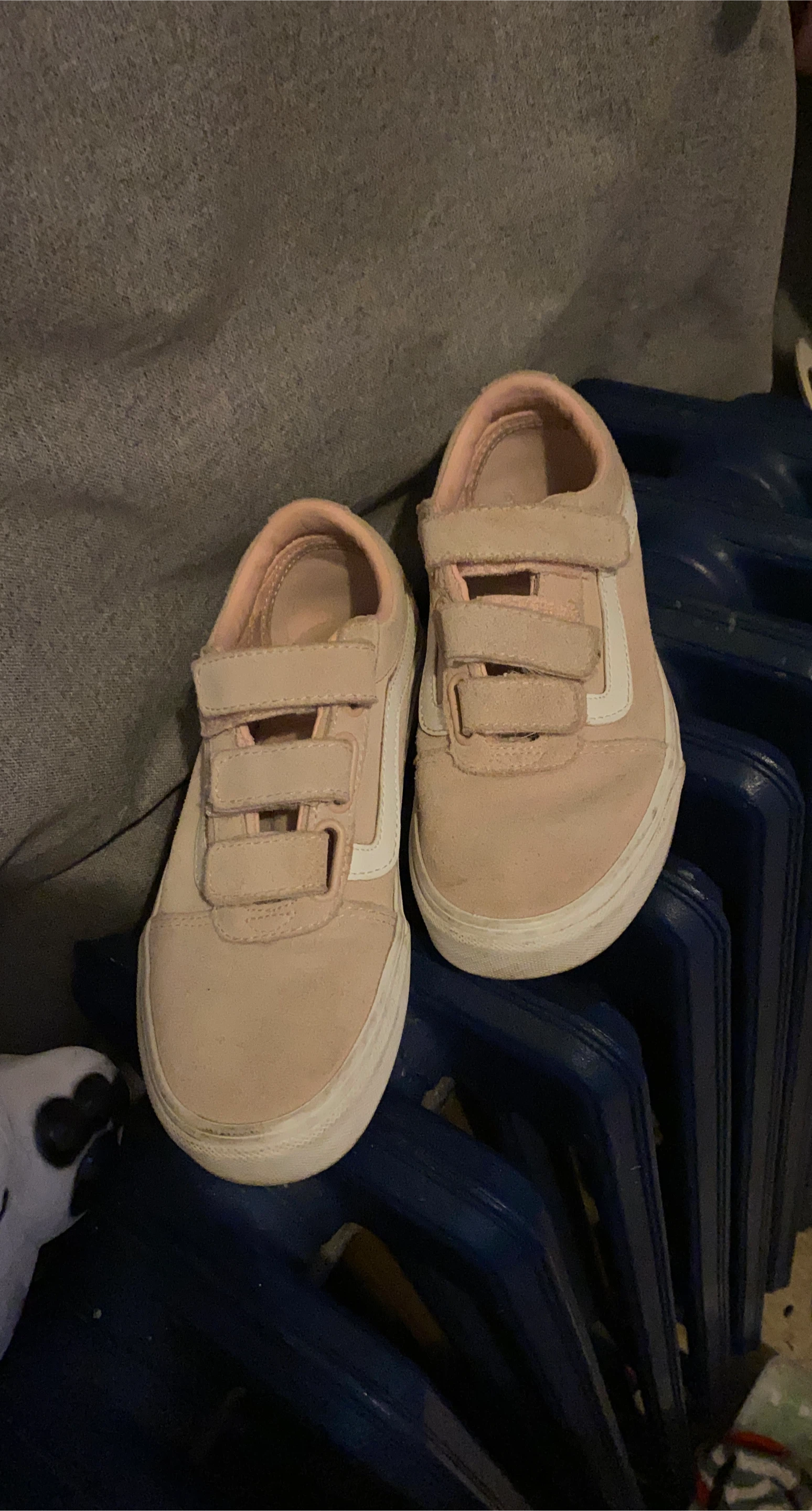 Vans Old Skool Pink Velcro Shoes thumbnail