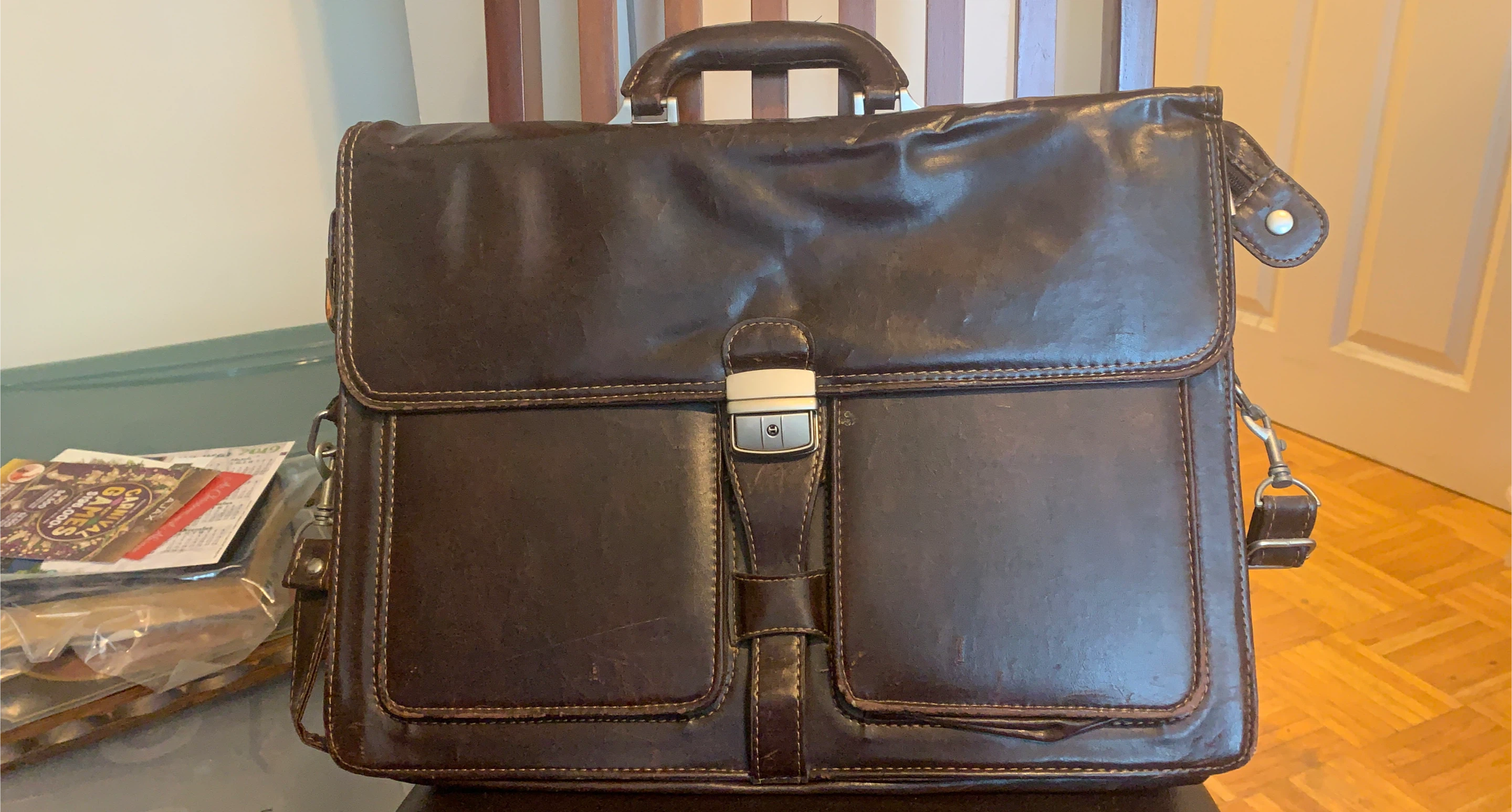 Leather Briefcase - Brown thumbnail