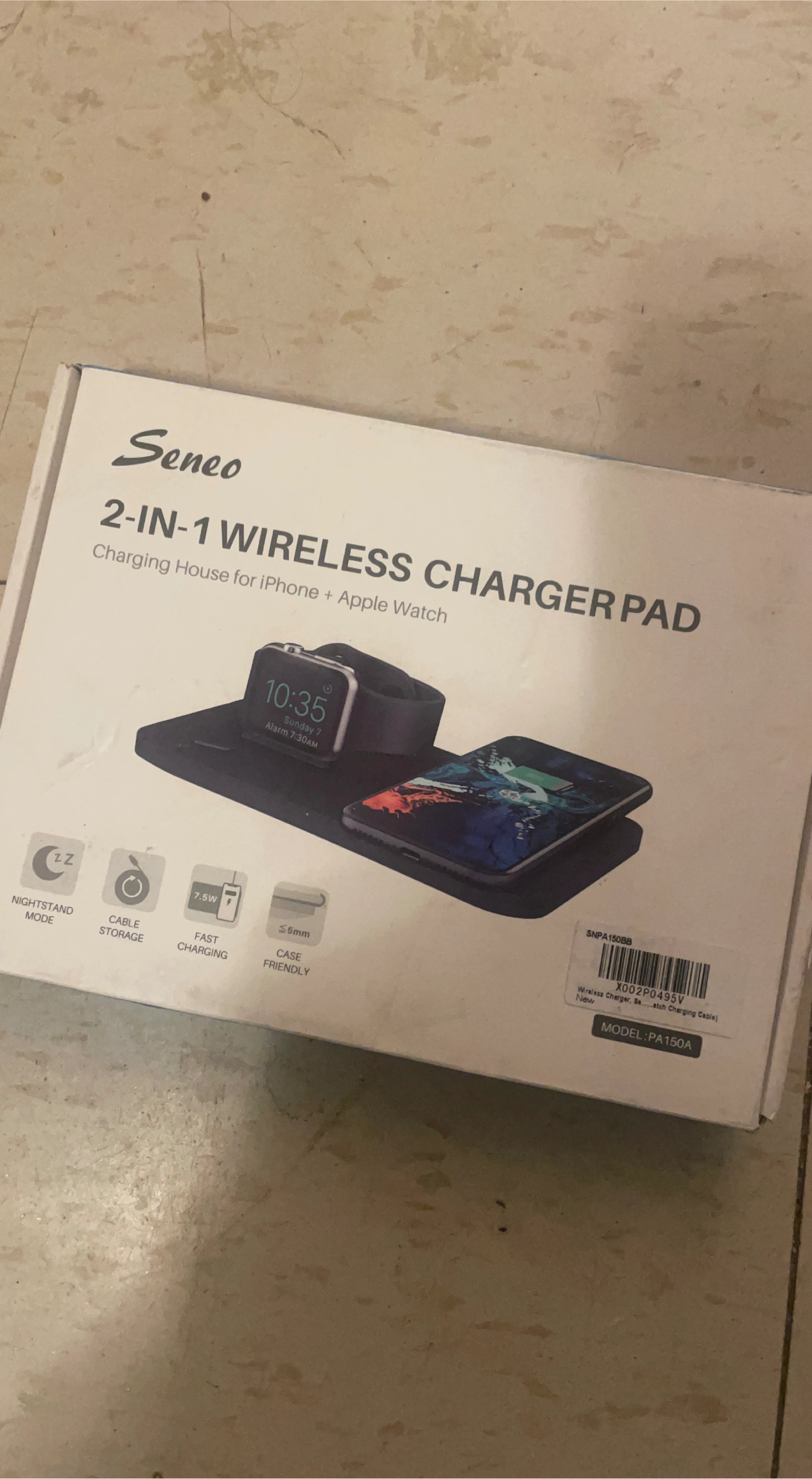 Seneo 2-in-1 Wireless Charger Pad - New! thumbnail