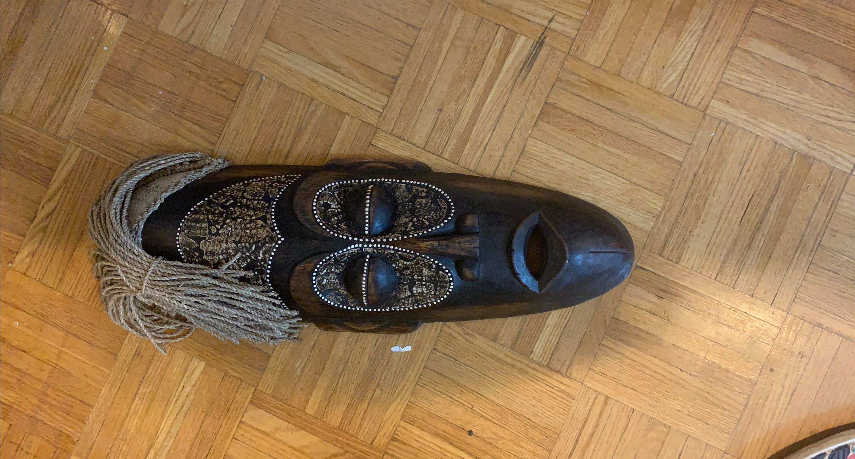 Wooden African Tribal Mask thumbnail