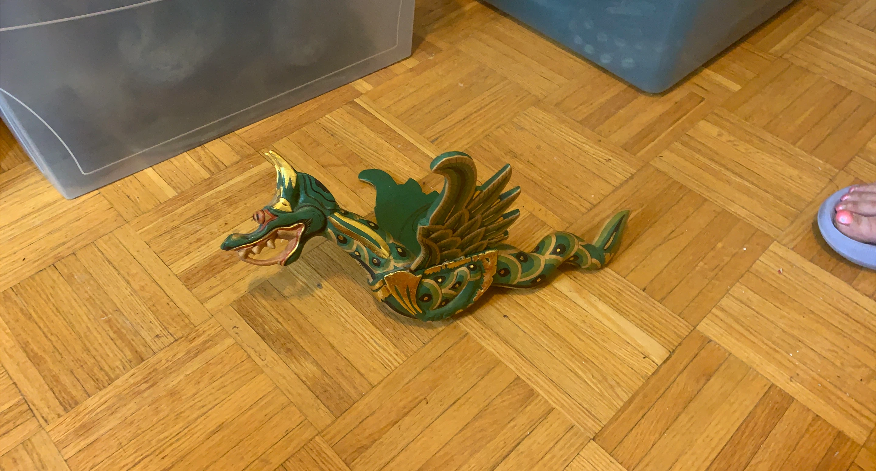 Wooden Dragon Figurine thumbnail