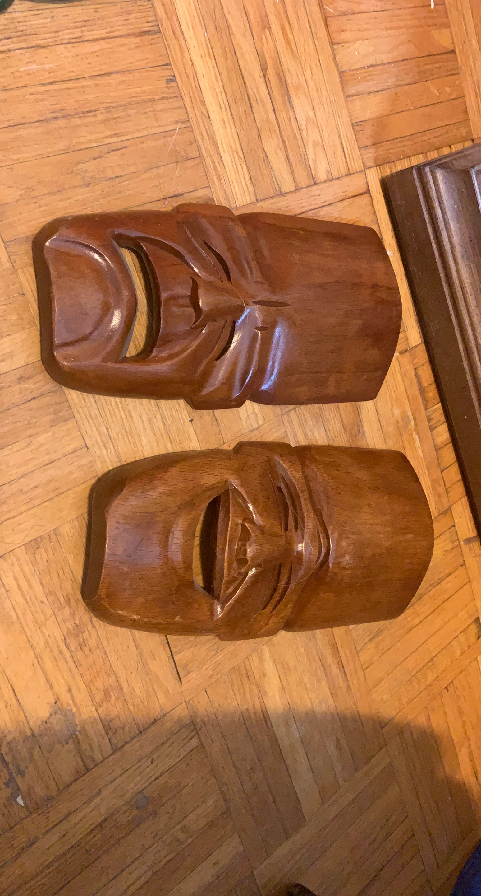 Wooden Masks - Set of 2 thumbnail