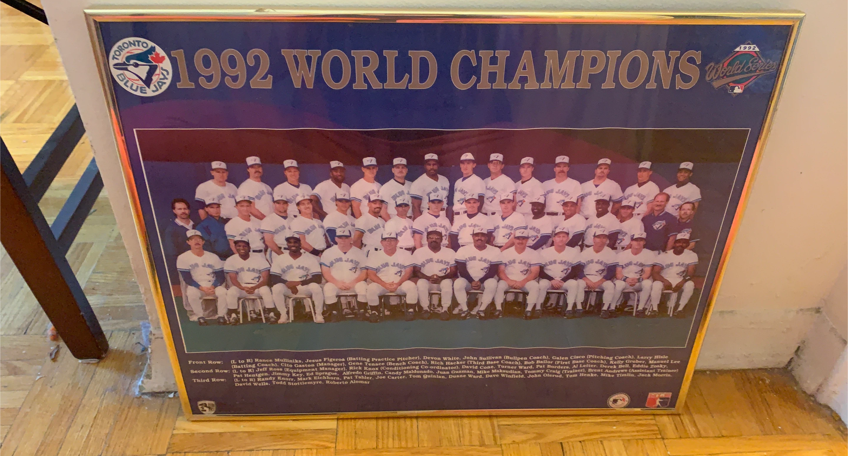 Toronto Blue Jays 1992 World Champions Framed Photo thumbnail