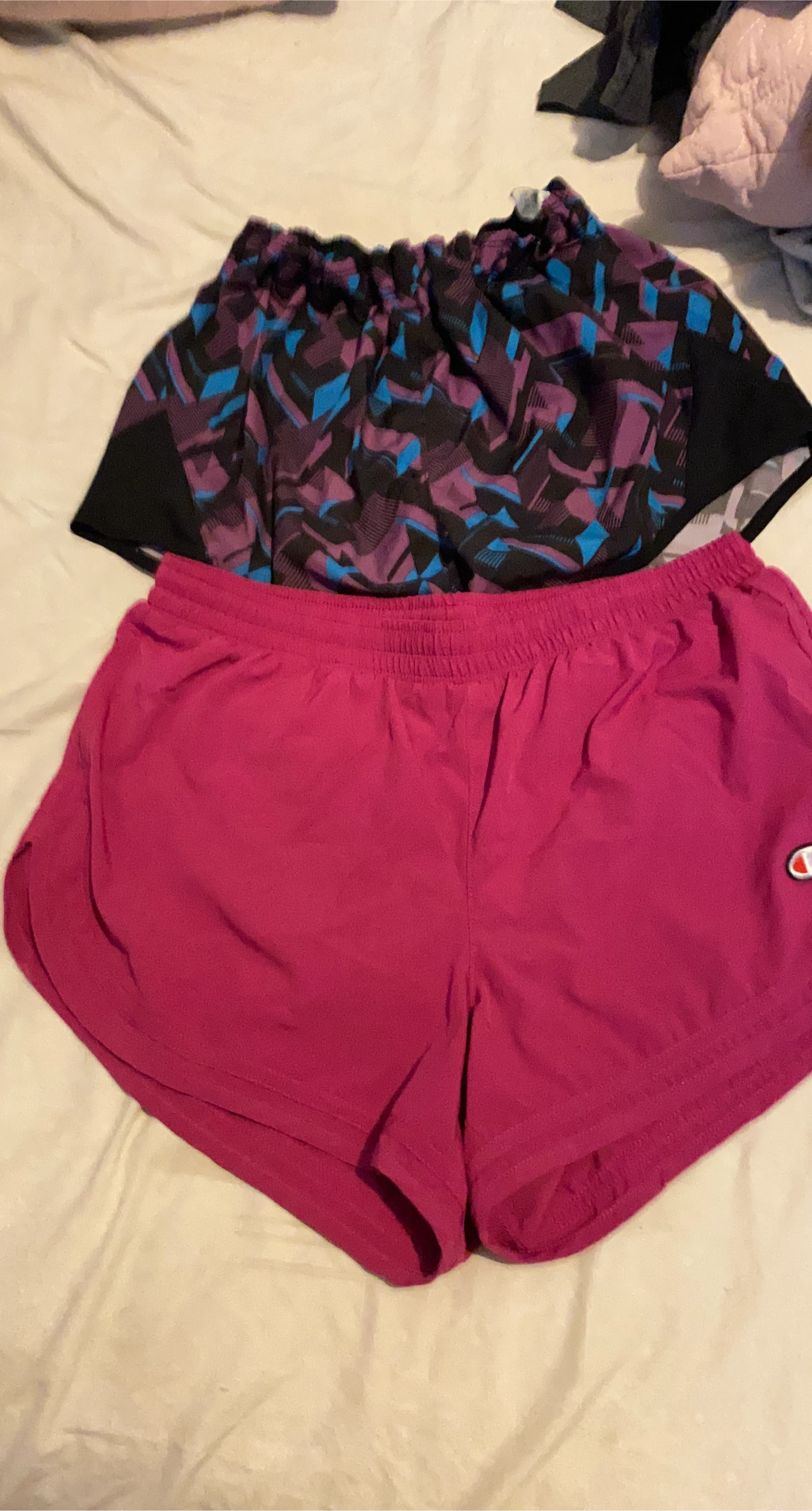 Champion Running Shorts - Pink & Patterned