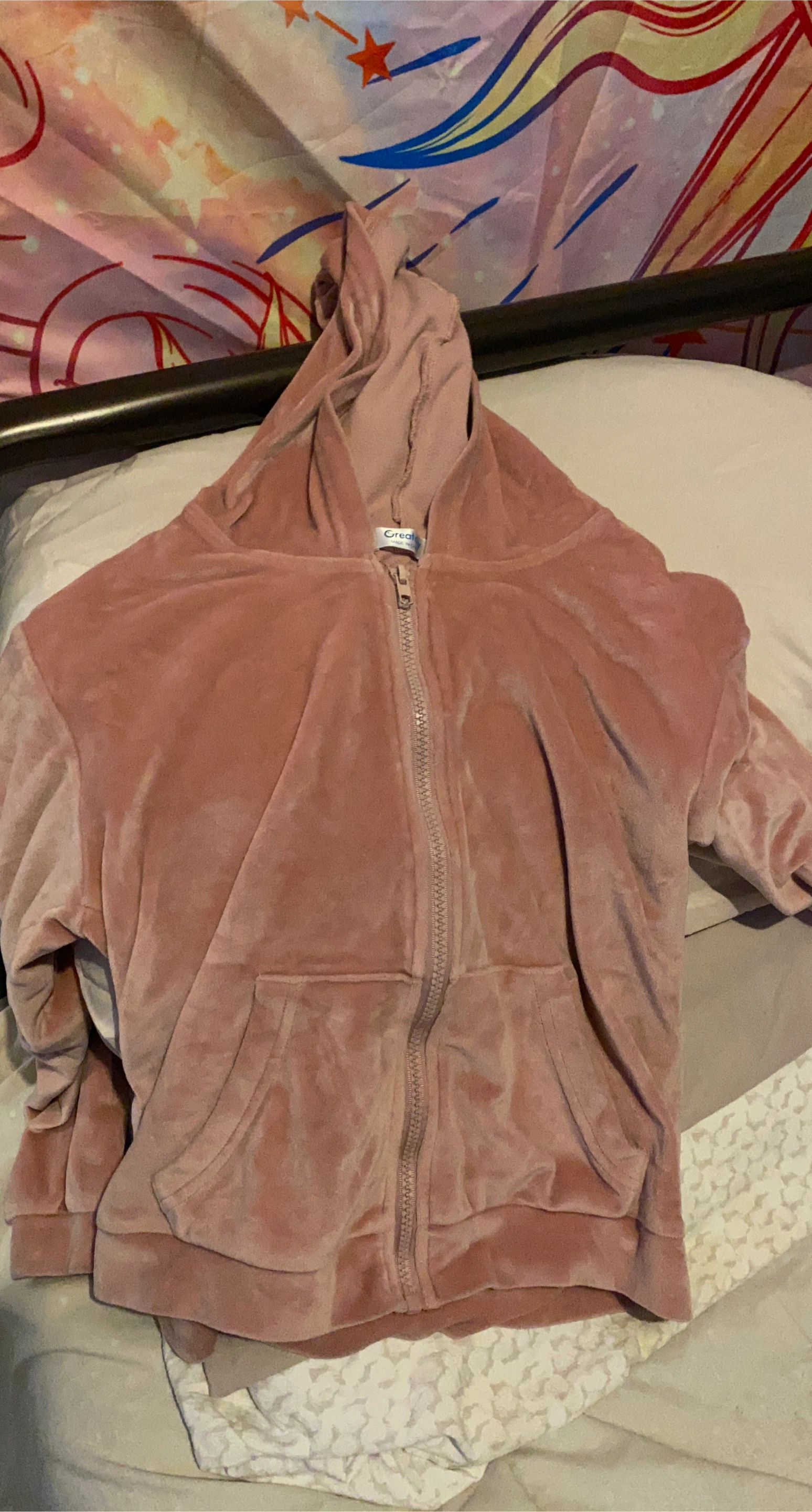Great NW Pink Velour Hoodie thumbnail