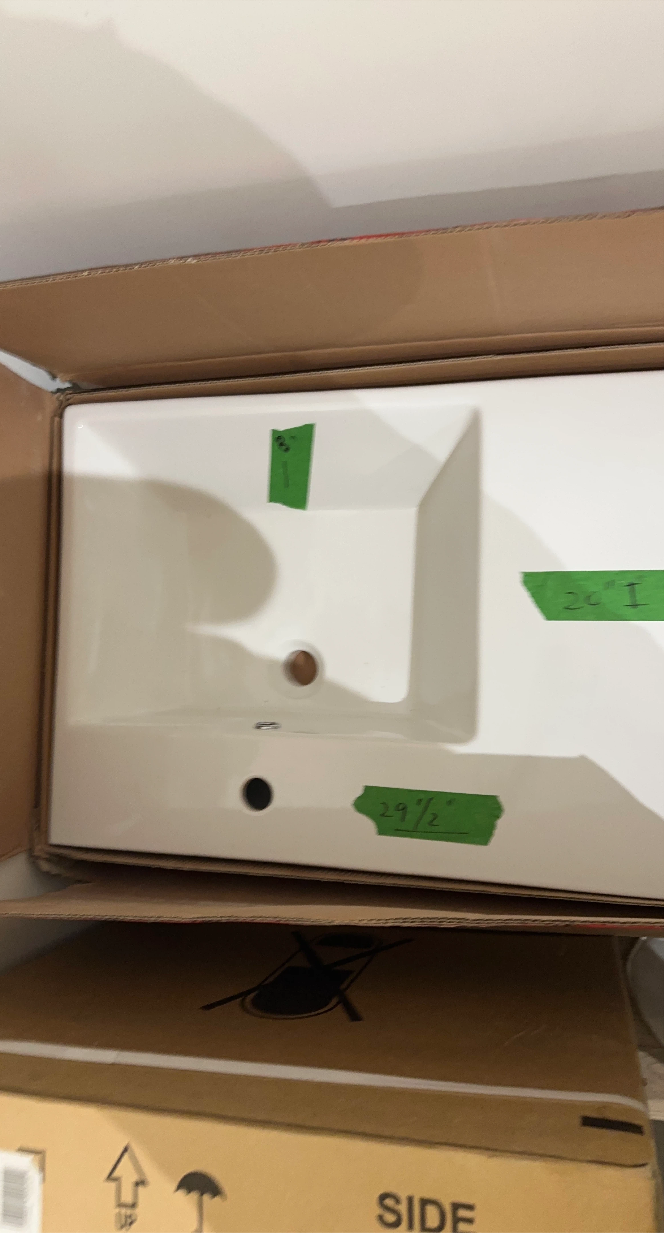 New White Vanity Sink 29.5 x 20 inches thumbnail